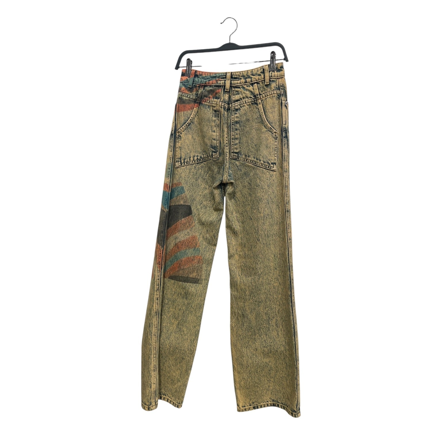 ECKHAUS LATTA/Straight Pants/26/Stripe/Denim/BLU/BLUE AND RED STRIPE/ACID WASH view 2