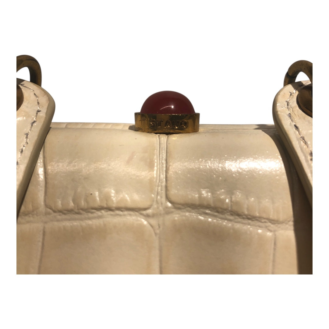 STAUD/Hand Bag/Leather/CRM/KENNY CROCODILE EMBOSSED view 6