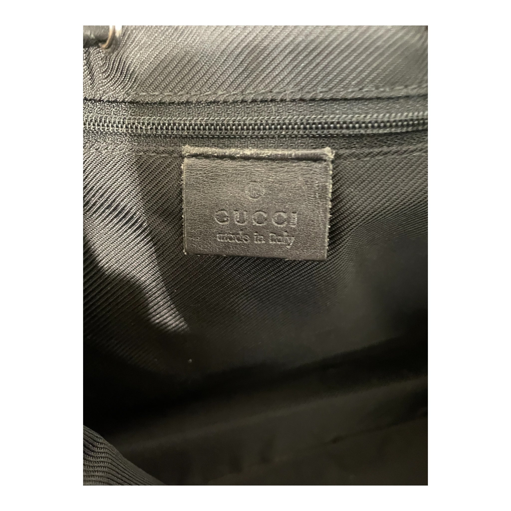 GUCCI/Bag/Monogram/Cotton/BLK/gg hobo bag view 5