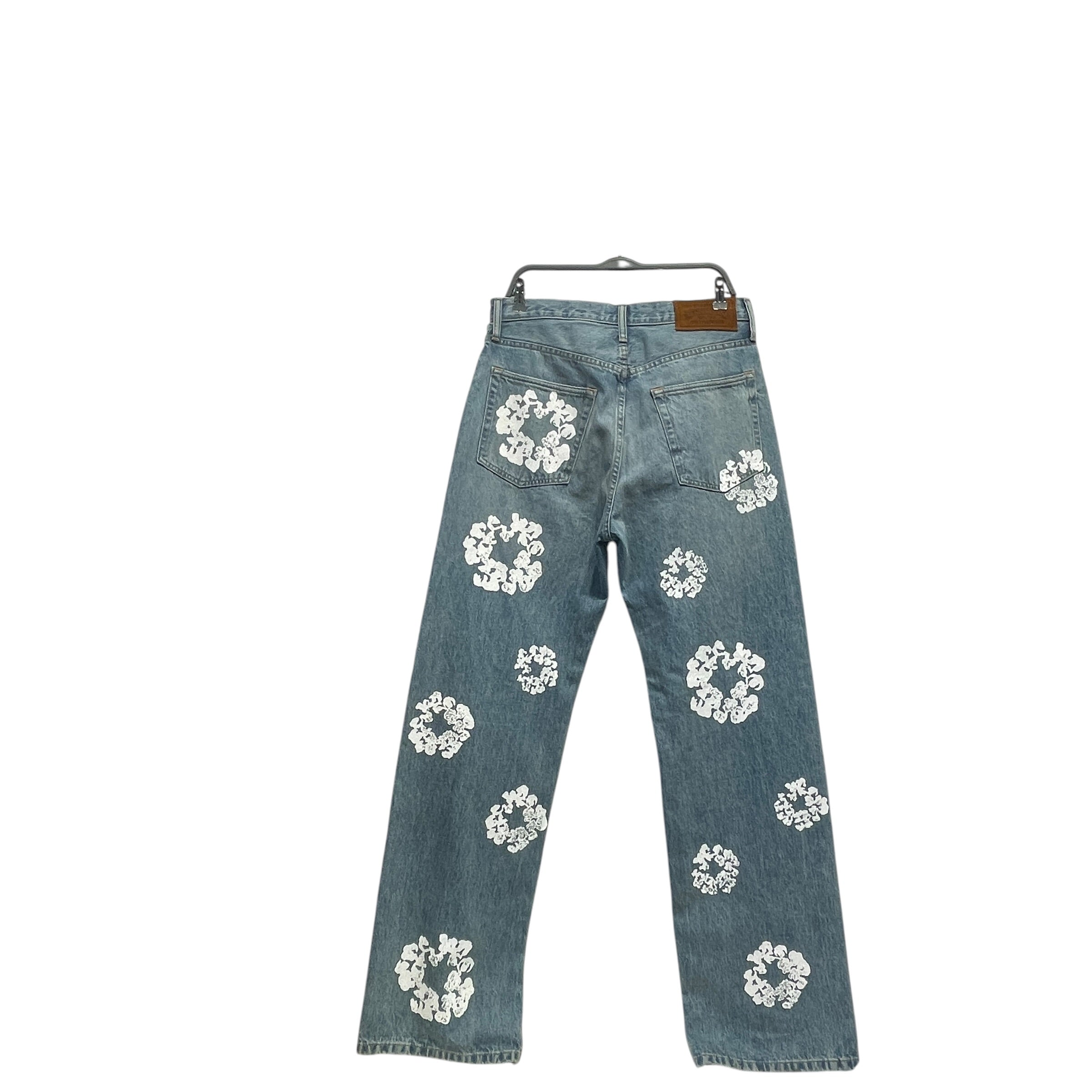 DENIM TEARS/Straight Pants/32/Denim/BLU/All Over Print/ view 2