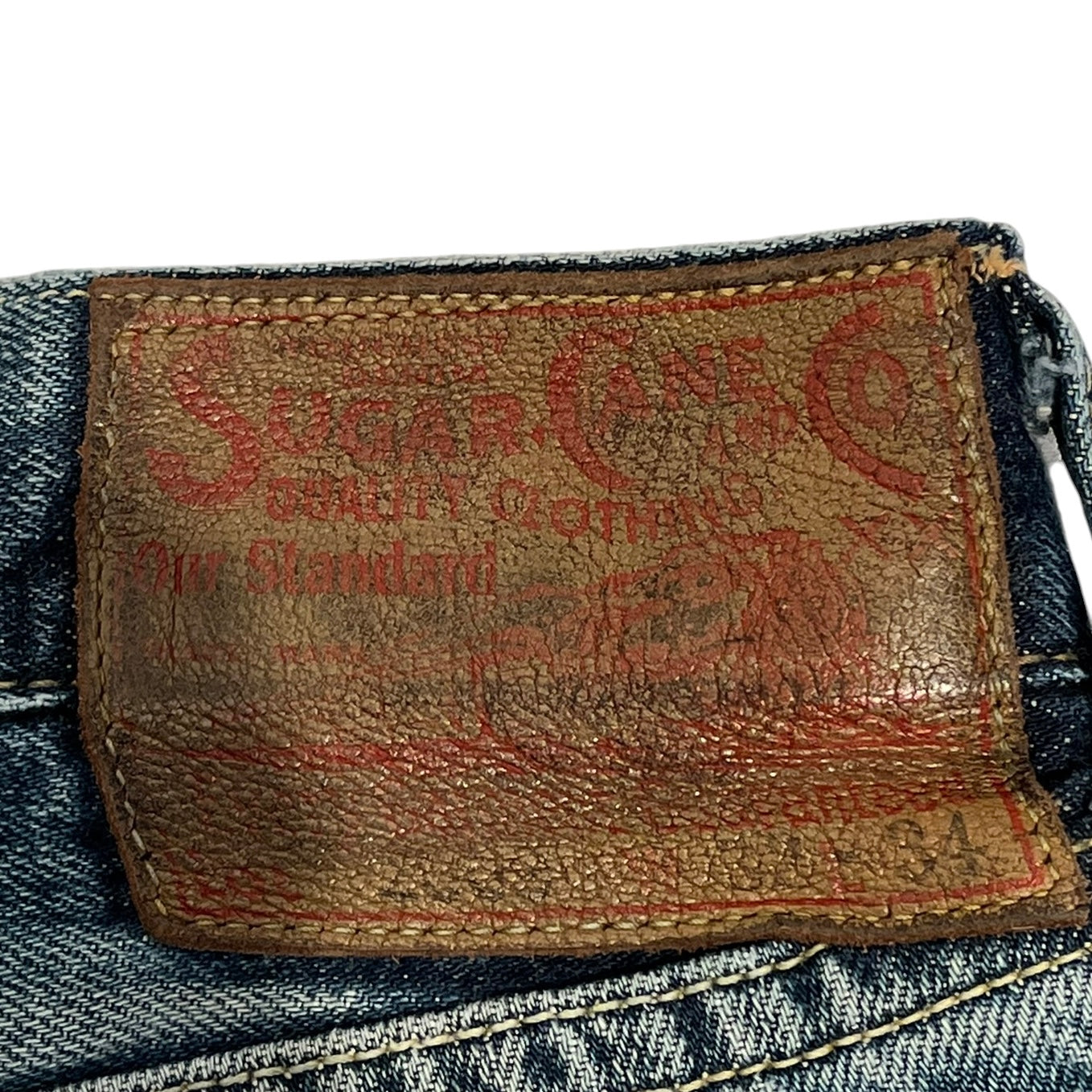 SUGAR CANE/Straight Pants/32/Denim/BLU/Button Fly/ view 3