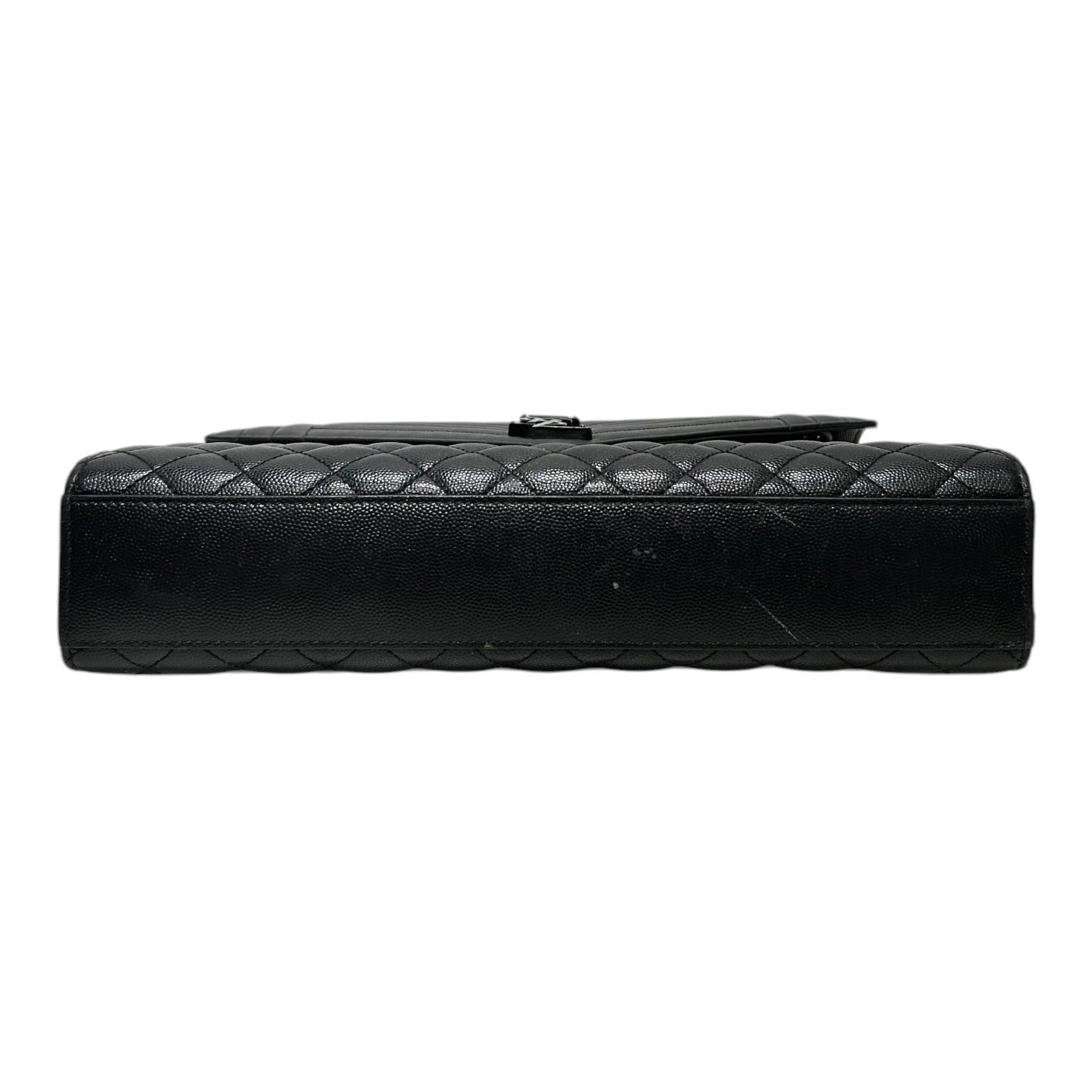 SAINT LAURENT/Hand Bag/Leather/BLK/LARGE ENVELOPE TRIQUILT ALLBLK view 3