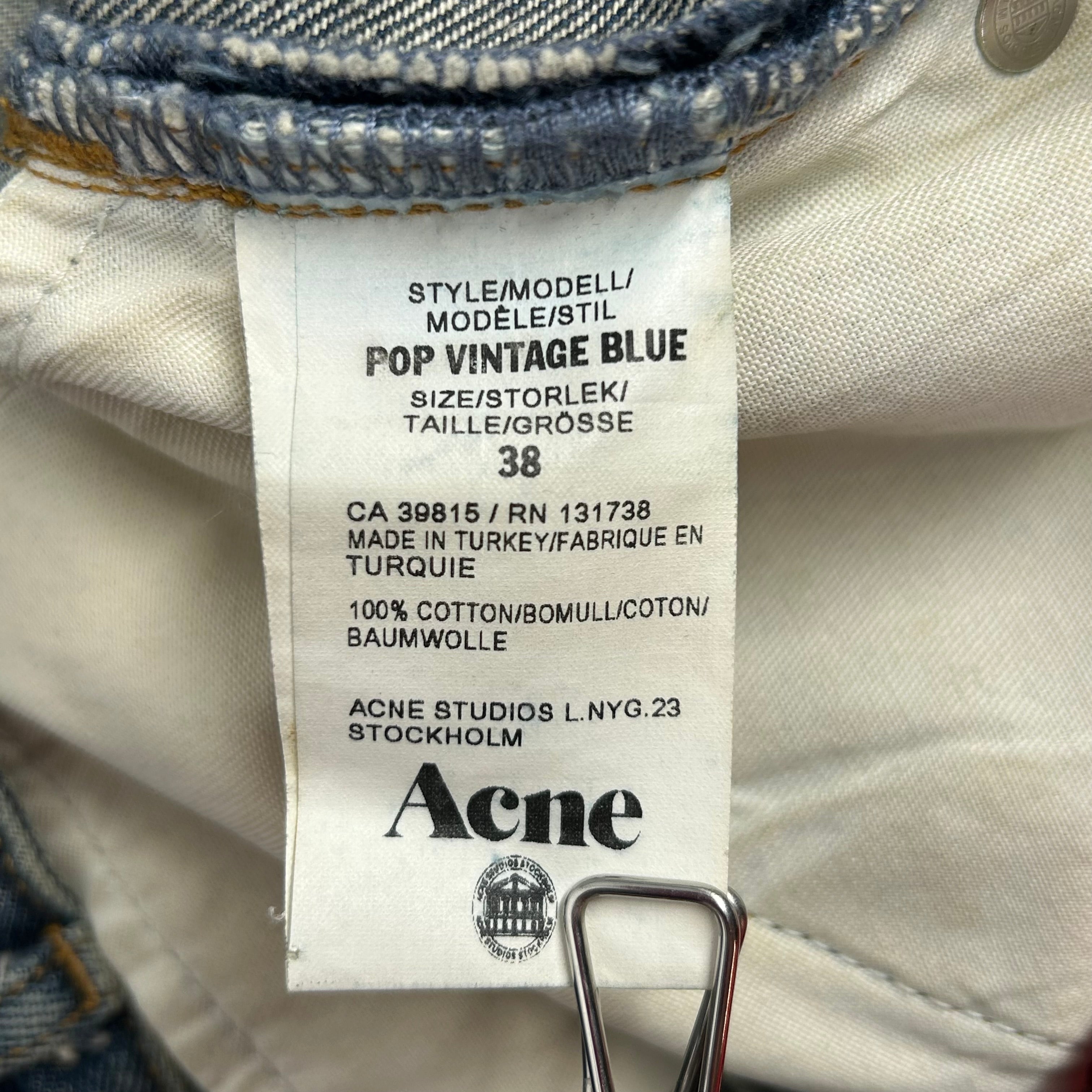 Acne Studios/Straight Pants/38/Denim/BLU/FADED WASH view 4