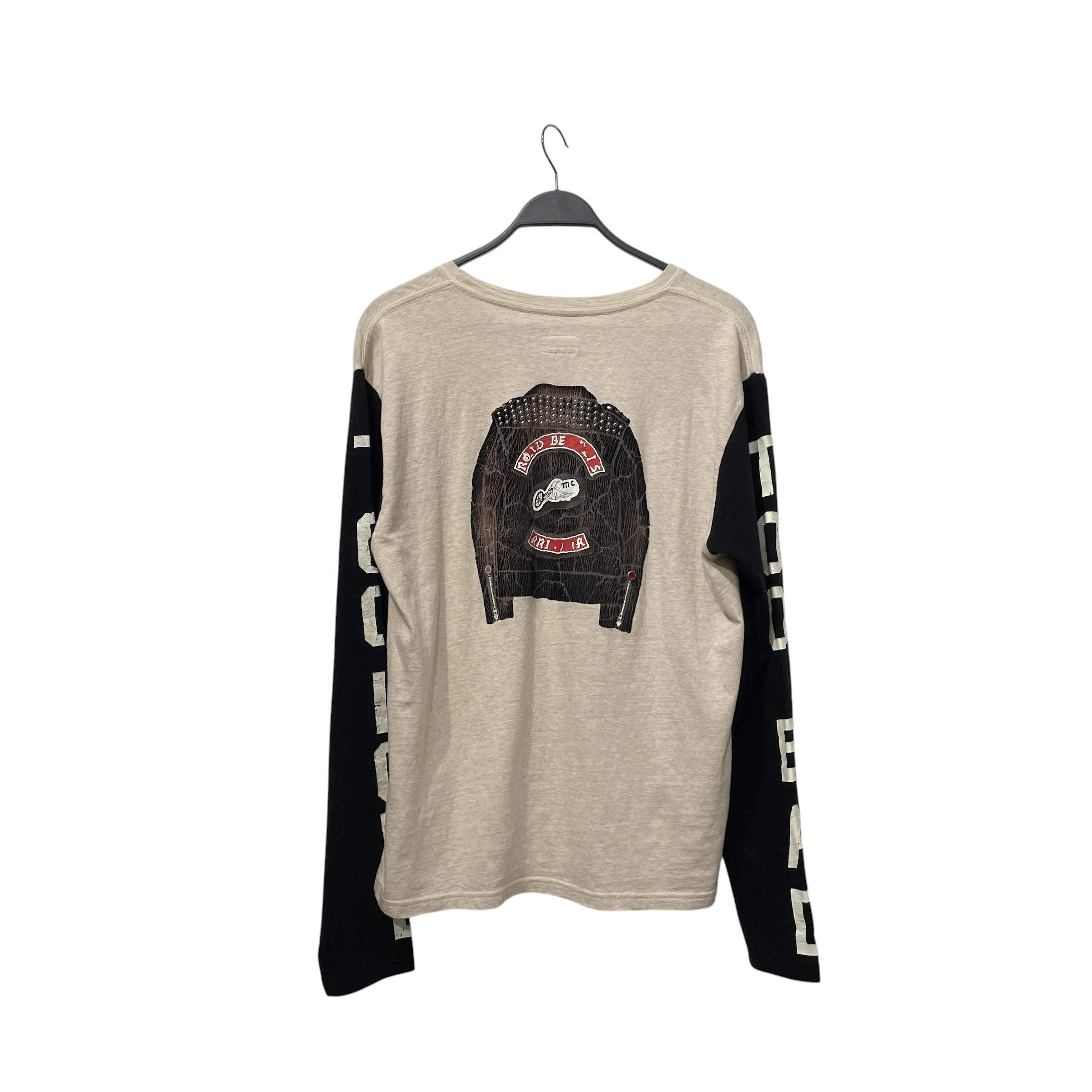 KAPITAL/LS T-Shirt/XL/Cotton/GRY/Graphic/TOO LOUD TOO BAD MOTO LS view 2