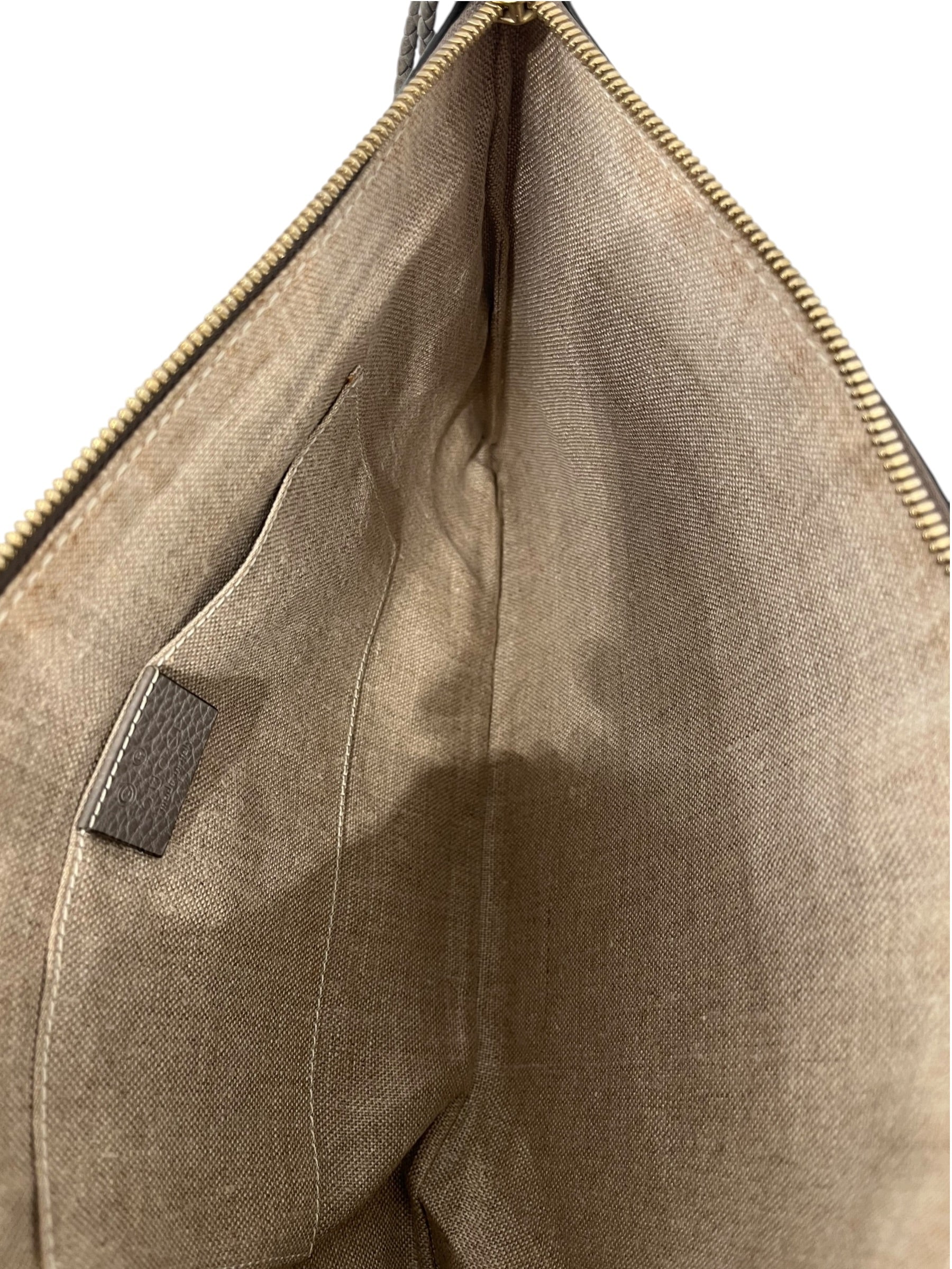 GUCCI/Pouch/Leather/GRY/BAMBOO POUCH view 4
