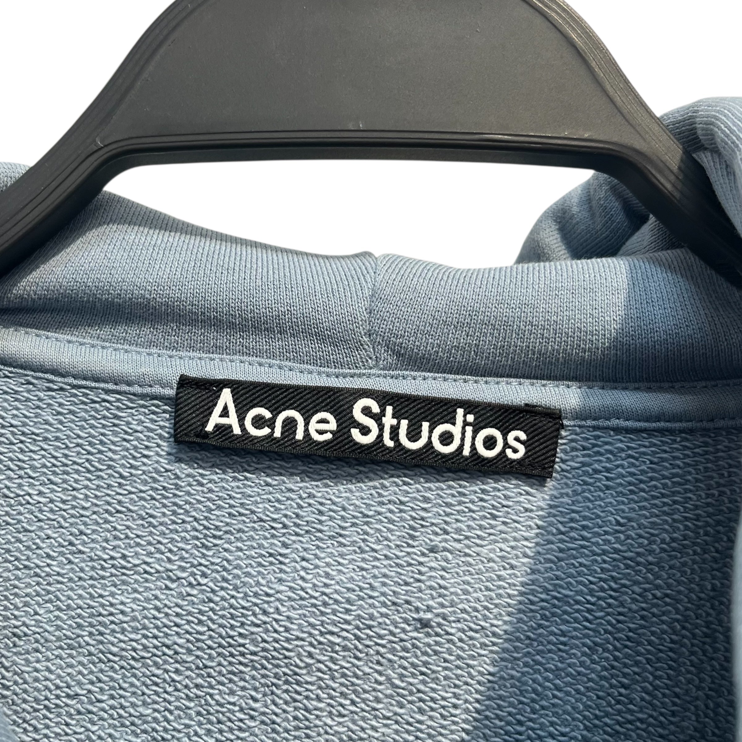 Acne Studios/Hoodie/XXS/Cotton/BLU/MINERAL TONAL FACE LOGO PATCH view 2