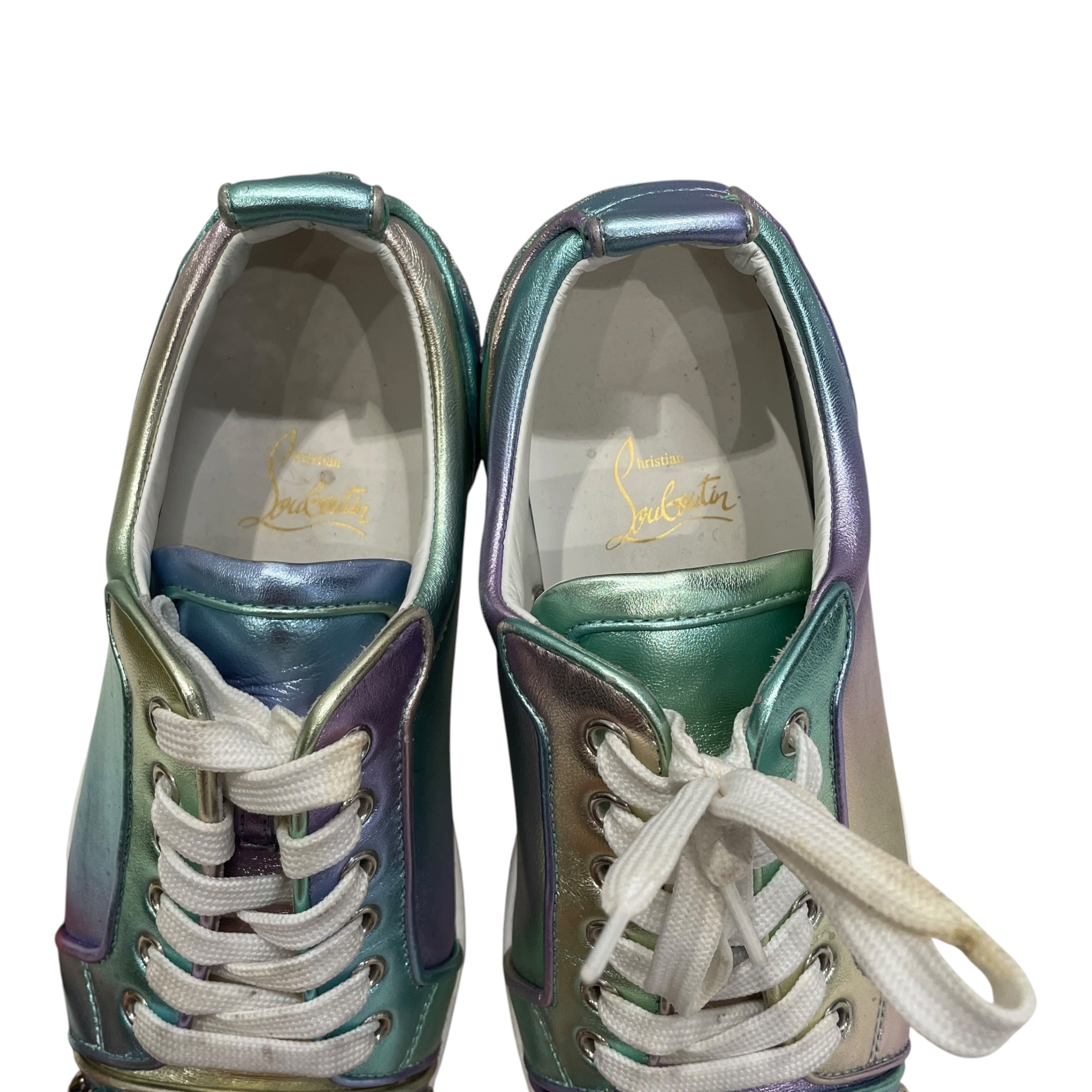 Christian Louboutin/Low-Sneakers/EU 39/Leather/MLT/GRADIENT STUD TOE view 3
