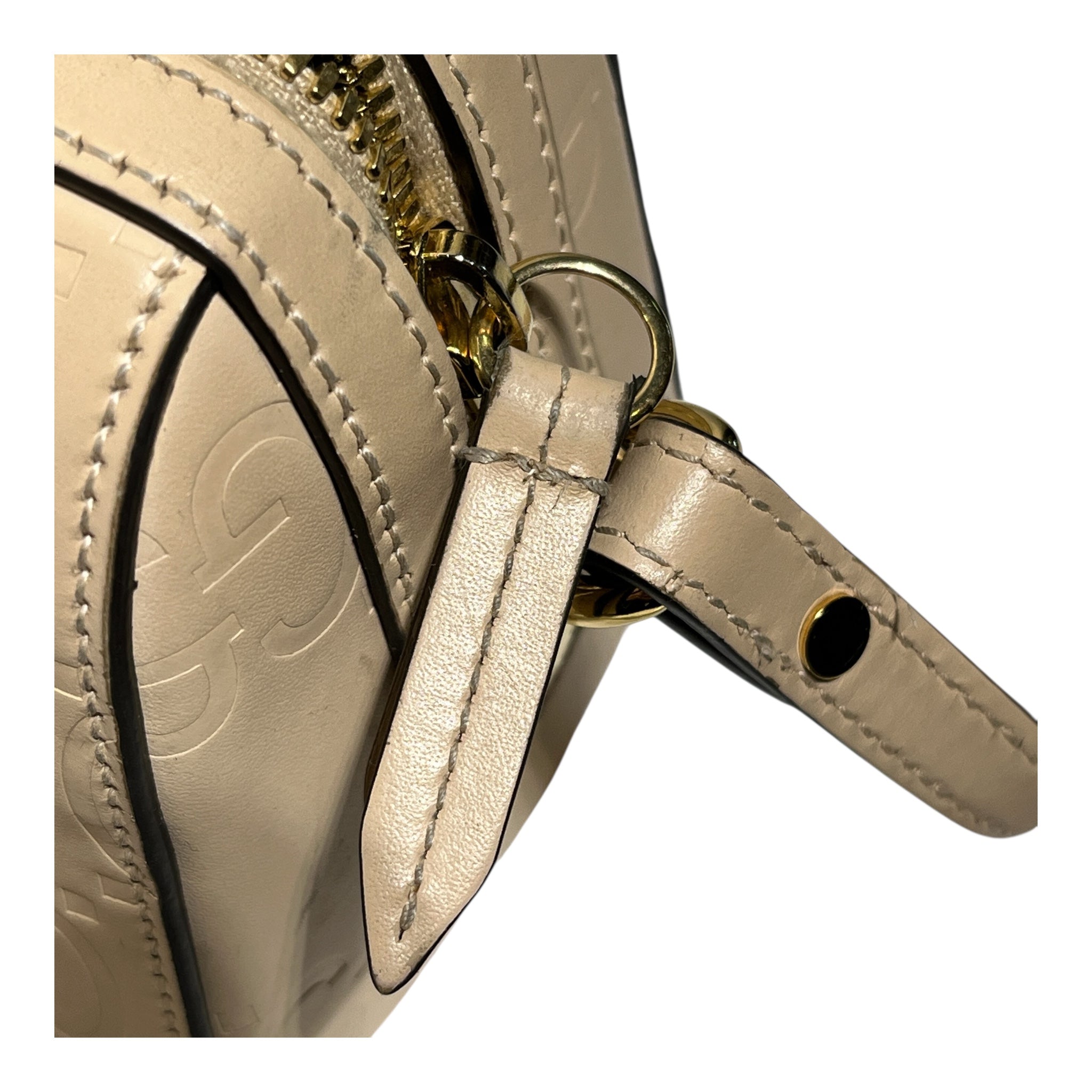 GUCCI/Cross Body Bag/Monogram/Leather/CRM/GG MARMONT MINI view 9
