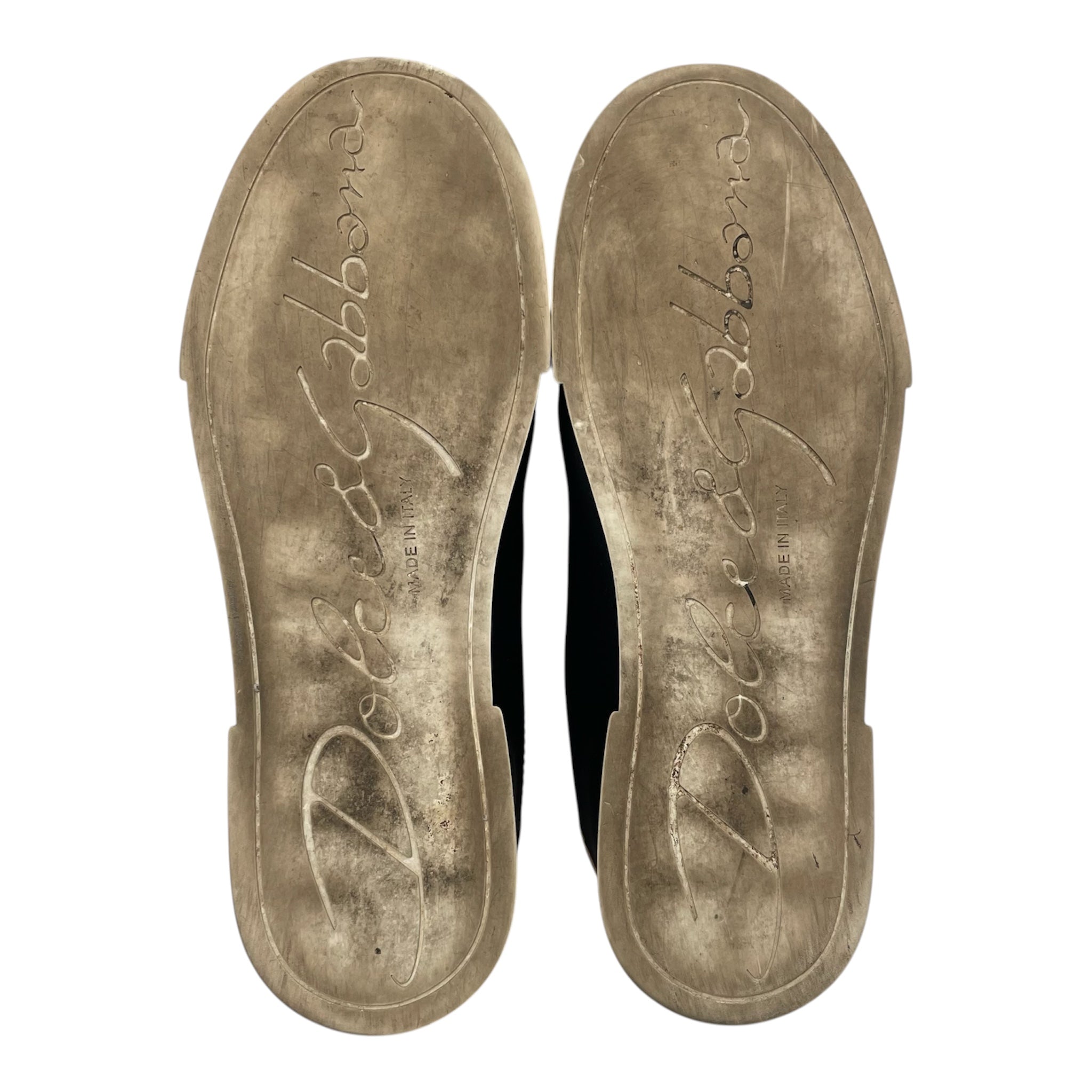 DOLCE&GABBANA/Low-Sneakers/US 9.5/Leather/BLK/GOLDLETTERING view 5