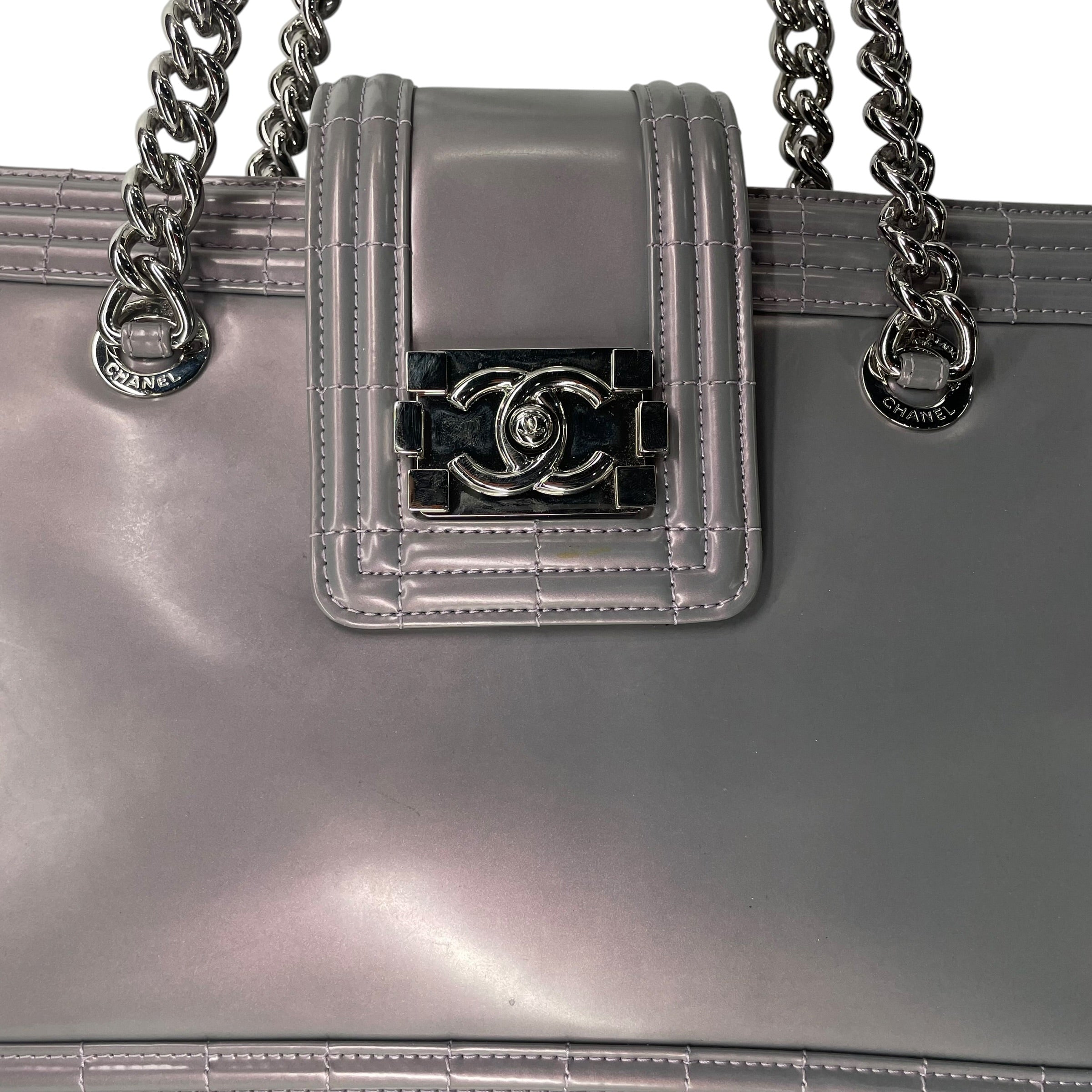 CHANEL/Hand Bag/Iridescent/Leather/PPL/GLAZED JETSETTER BOY BAG view 6