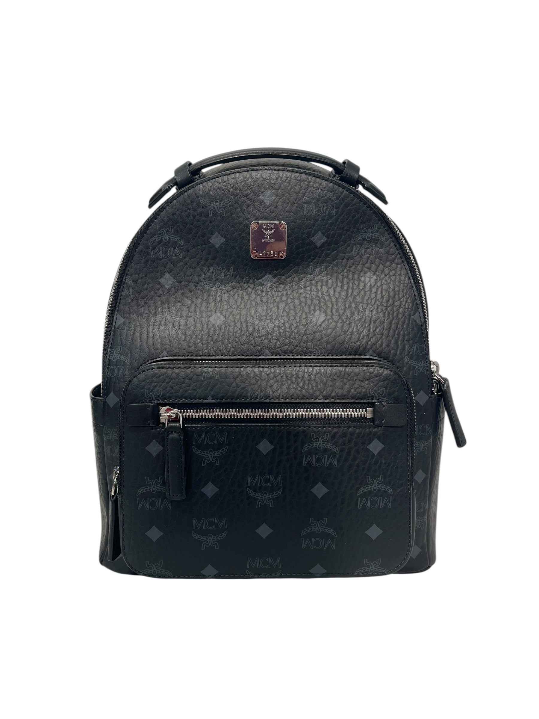 MCM/Backpack/Monogram/Leather/BLK/4775D view 1