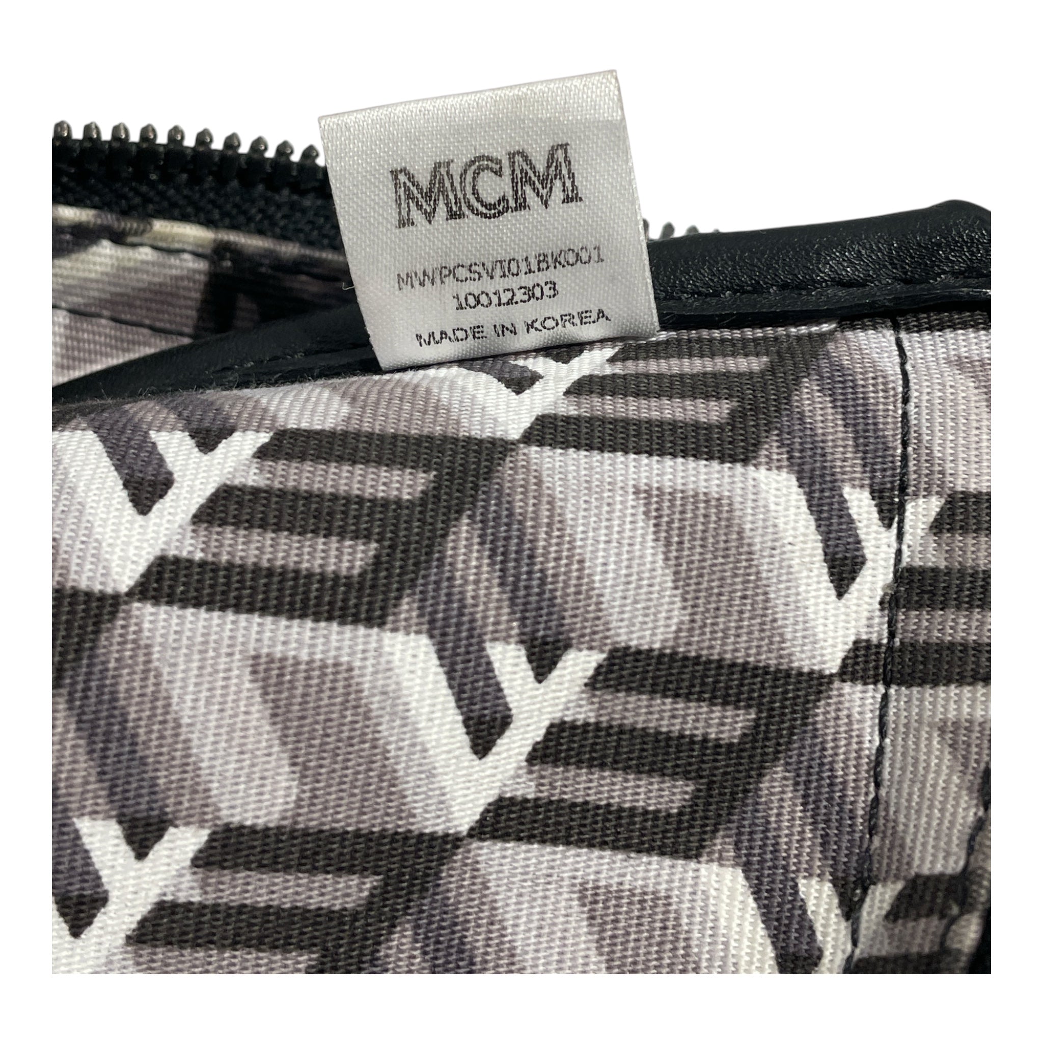 MCM/Pouch/Monogram/Leather/BLK/ view 3