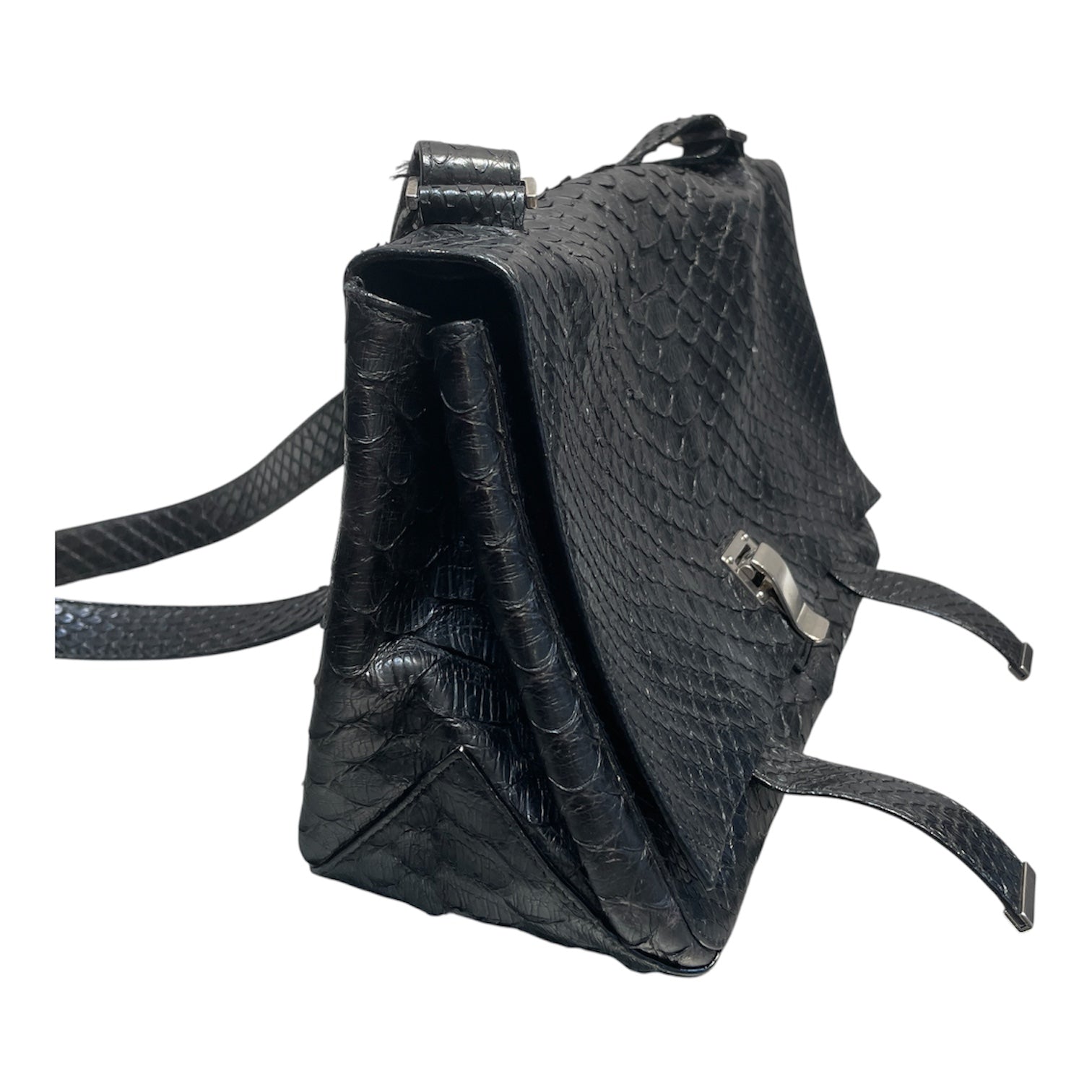 PROENZA SCHOULER/Hand Bag/Animal Pattern/Leather/BLK/SNAKE SKIN view 6