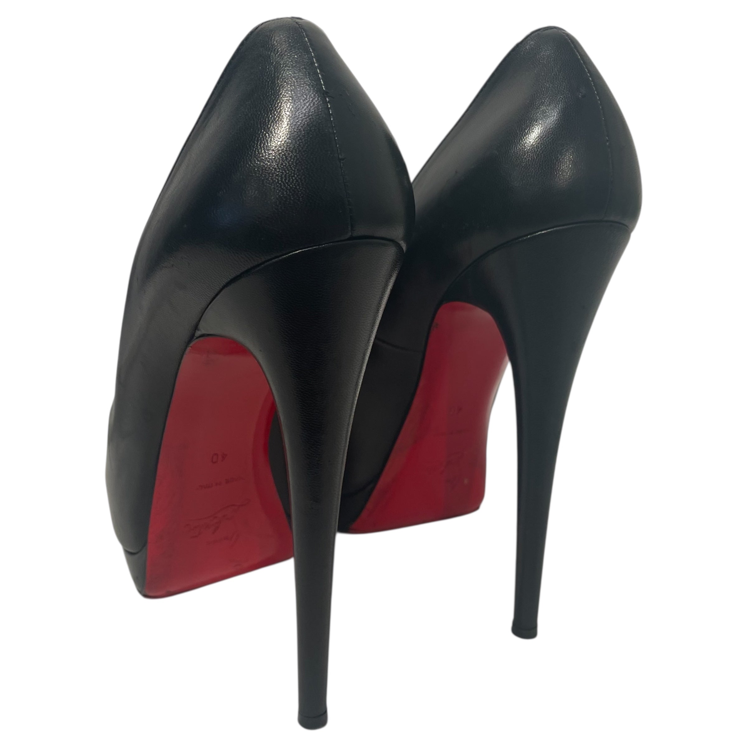 Christian Louboutin/Heels/EU 40/Leather/BLK/CL VIBRAM PALAIS TREPOINTE view 2