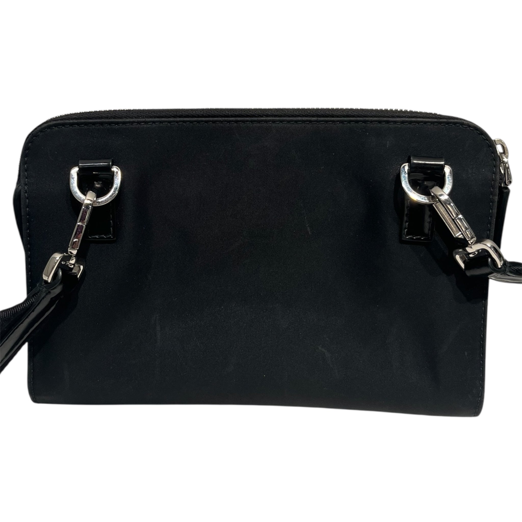 PRADA/Cross Body Bag/Leather/BLK/CRYSTAL RIBBON BAG view 2