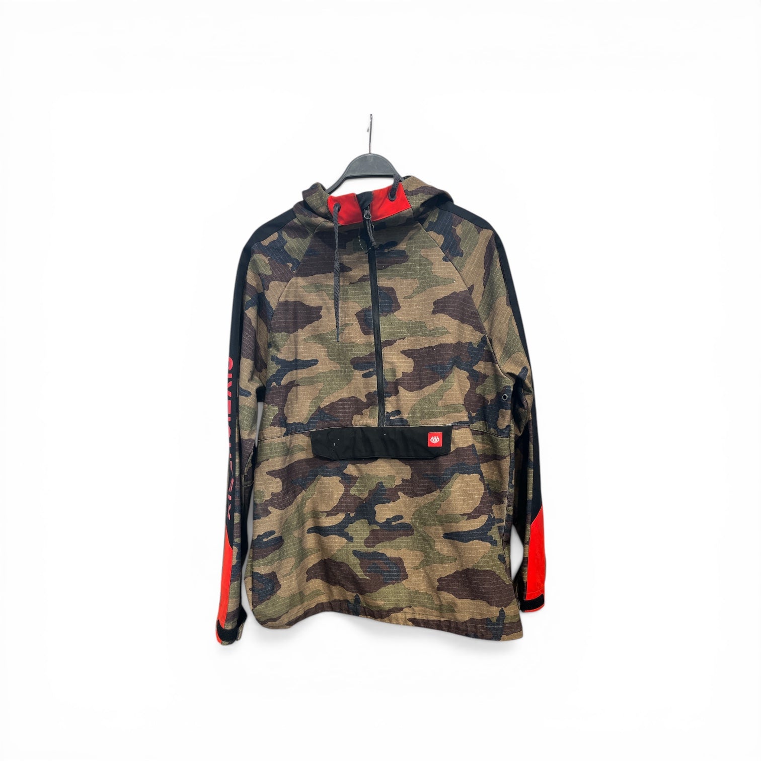686/Windbreaker/L/Nylon/GRN/Camouflage/KANGAROO POCKET QUARTER ZIP view 1