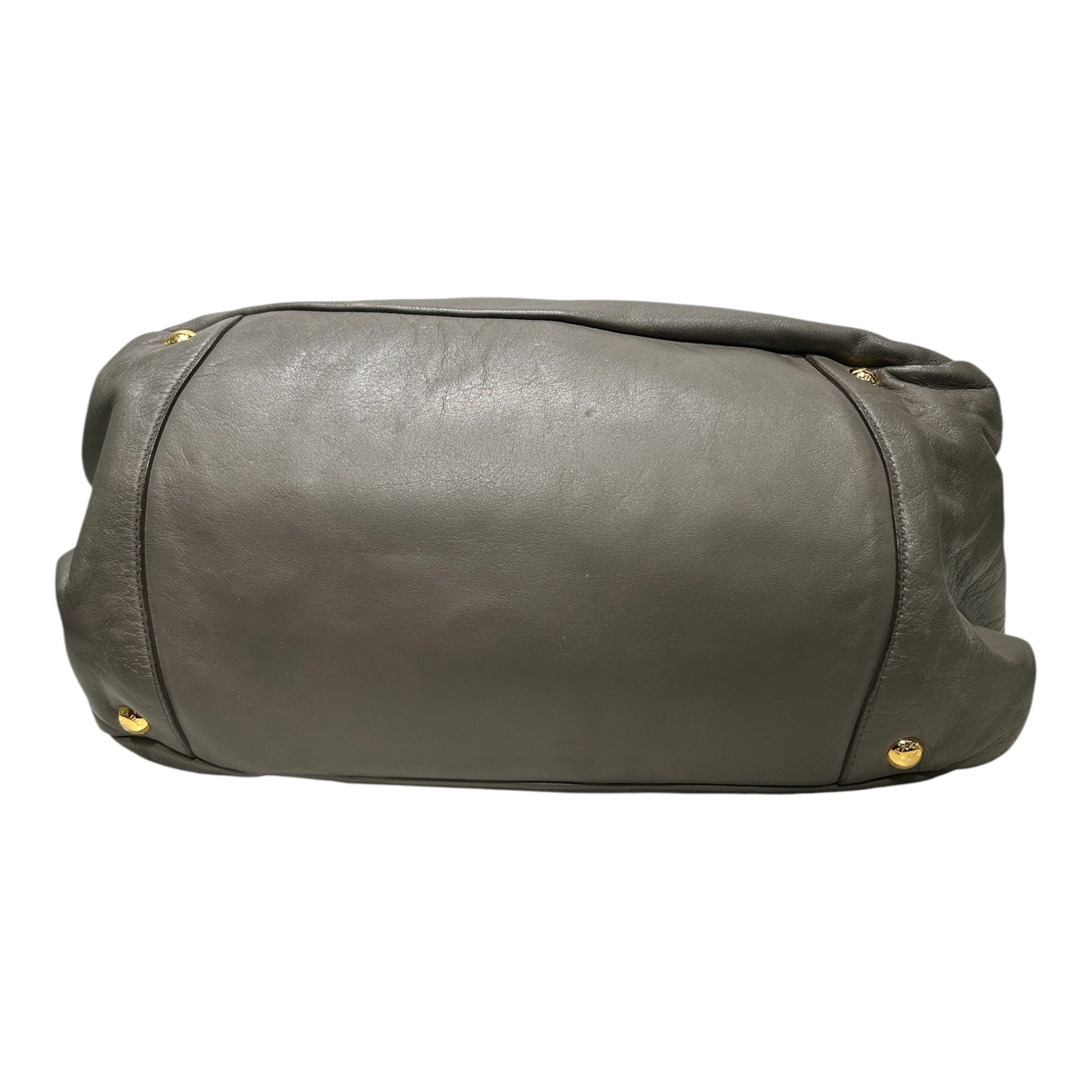 PRADA/Bag/Leather/GRY/HOBO BAG GOLD CHAIN view 3