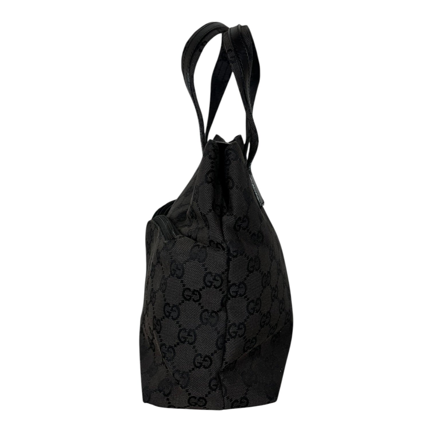 GUCCI/Hand Bag/Monogram/Leather/BLK/TWO-POCKET BAG view 3