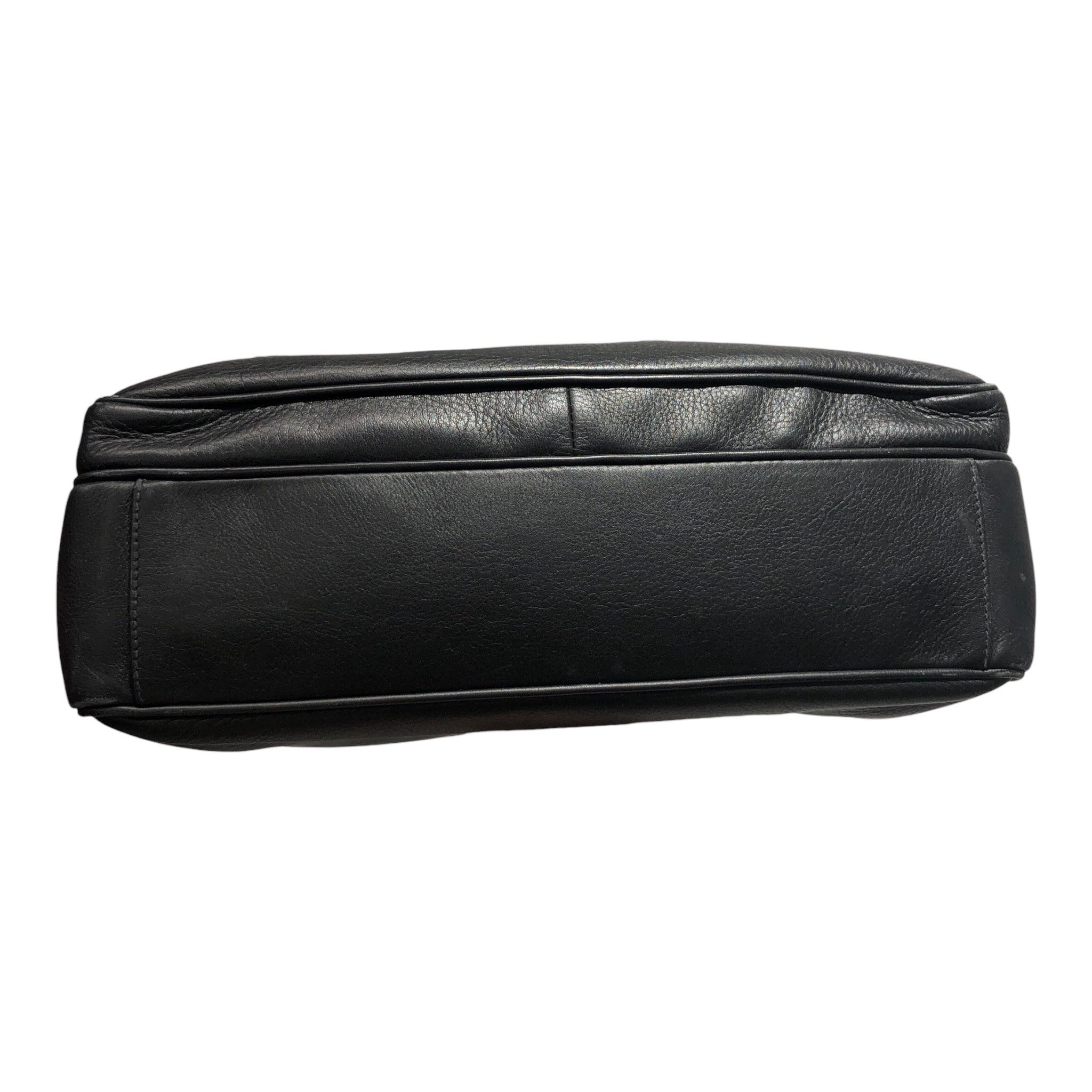 PRADA/Cross Body Bag/Leather/BLK/CONVERTIBLE FRONT POCKET view 3