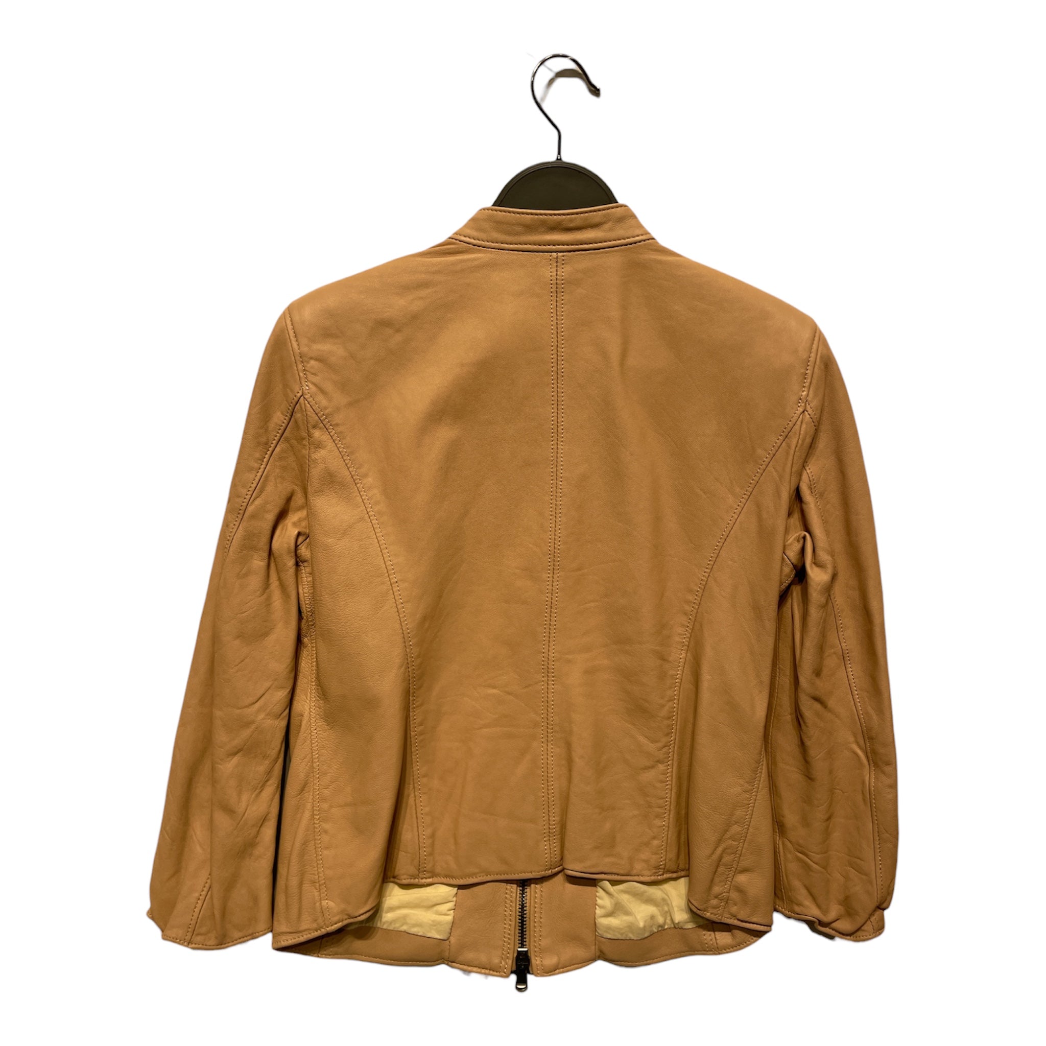 R13/Leather Jkt/M/Leather/BEG/LEATHER BIKER JACKET view 2