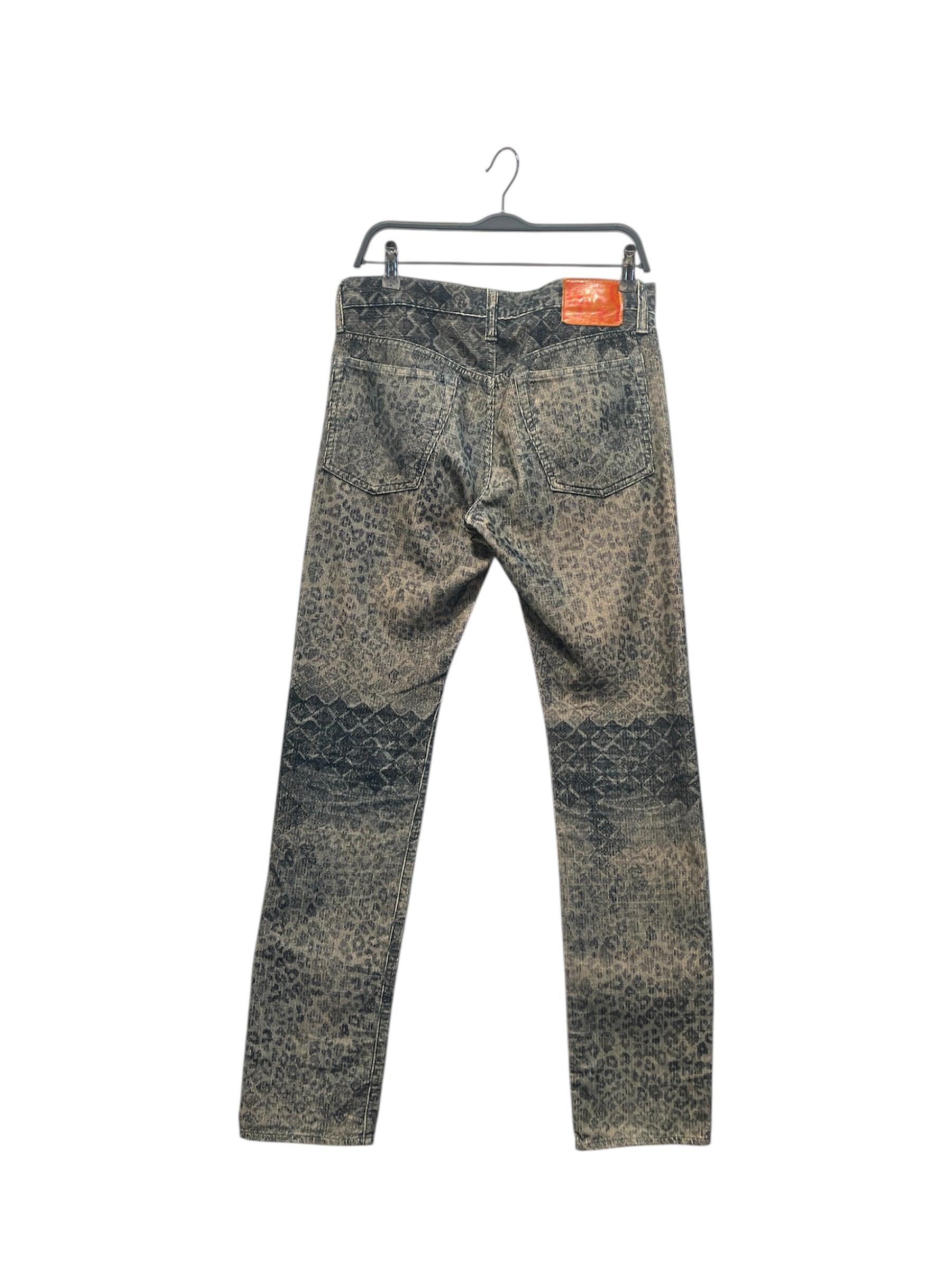 KAPITAL/Straight Pants/32/Cotton/GRN/Button Fly/Animal Pattern/Leopard Print Cords view 2