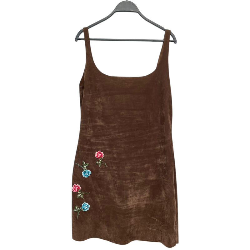 MosesGauntletCheng/SL Dress/L/Polyester/BRW/Midi Length/MosesGauntletCheng-FloralPrint
