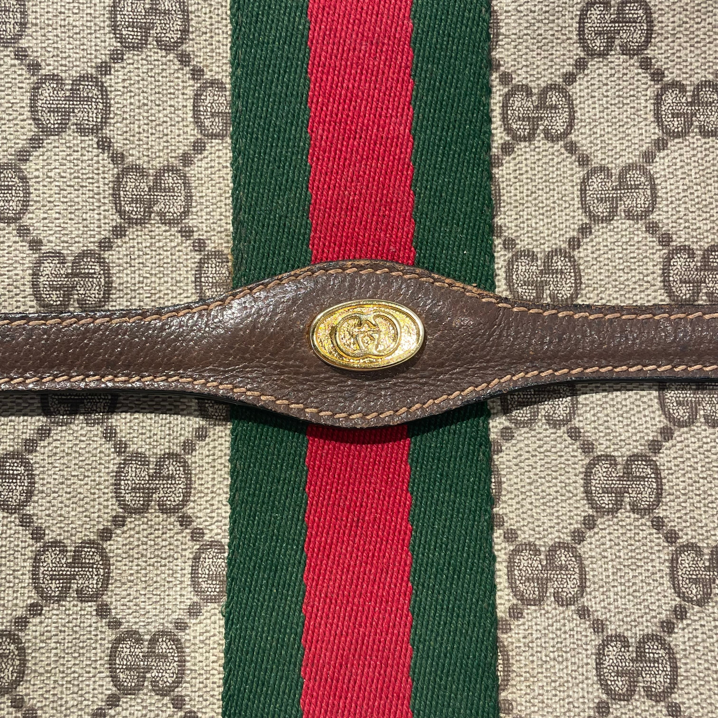 GUCCI/Clutch Bag/Monogram/Leather/GRY/GG supeme view 5