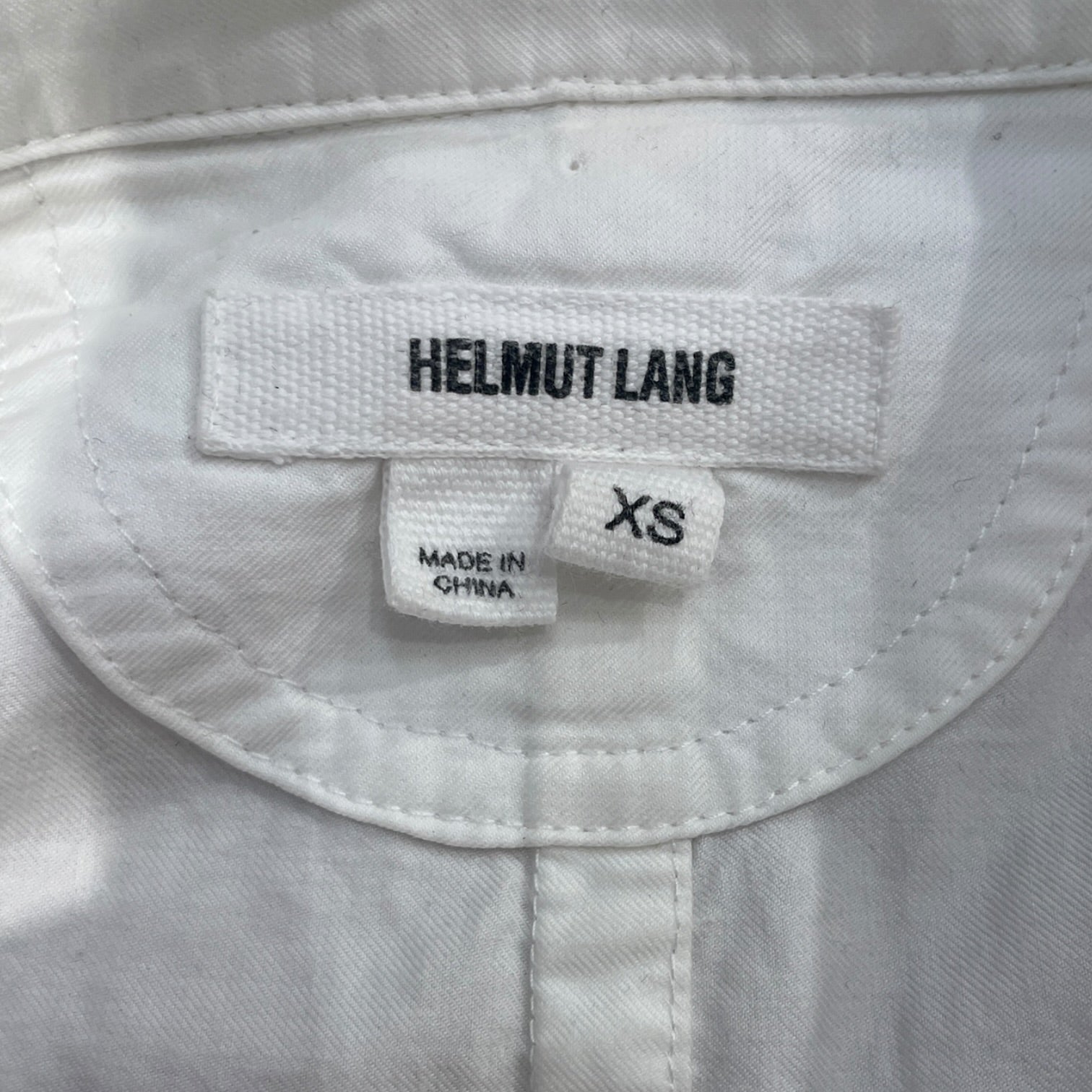 Helmut Lang/LS Shirt/XS/Cotton/WHT/CROSS-FLAP BUTTON UP view 4