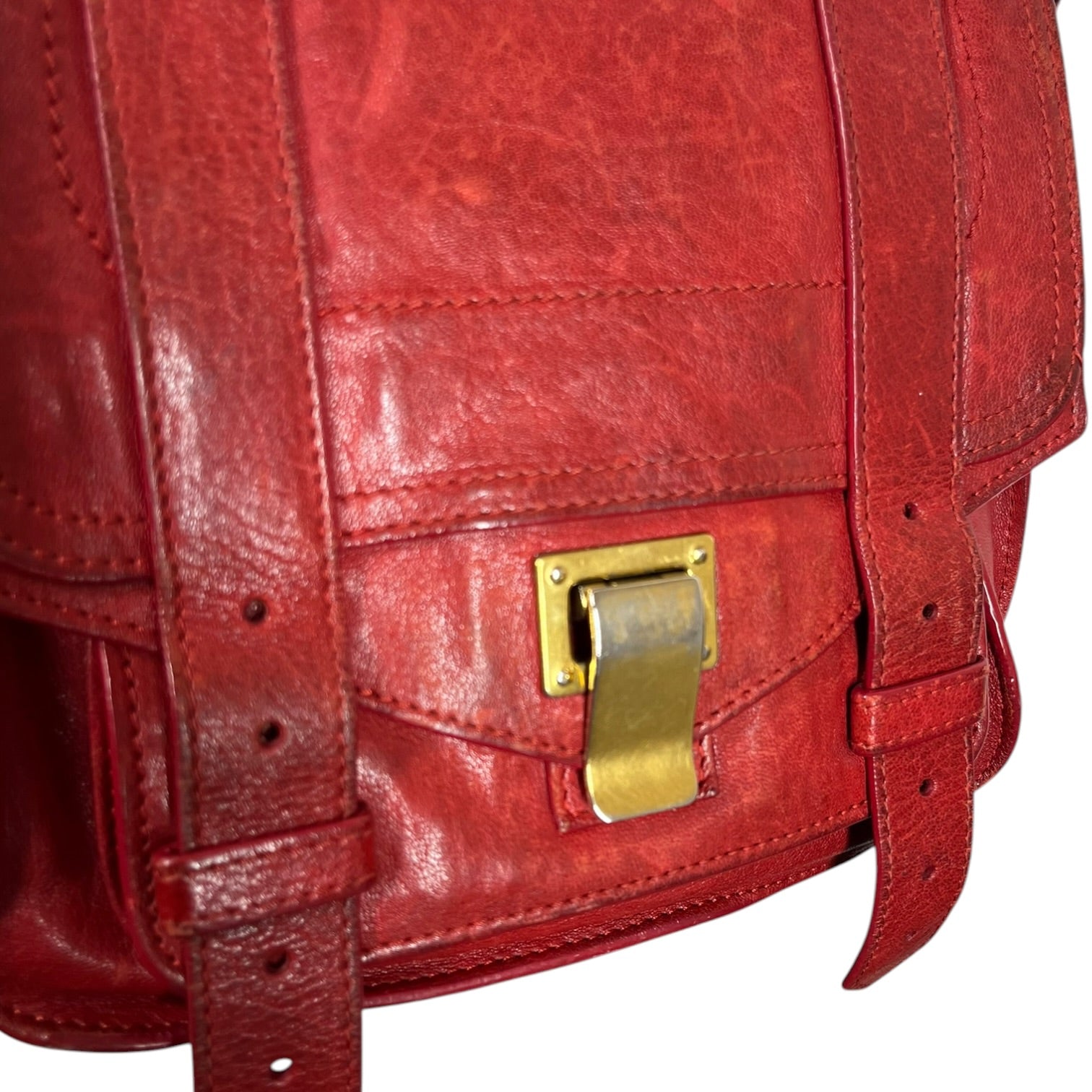PROENZA SCHOULER/Hand Bag/Leather/RED/flap bag view 3
