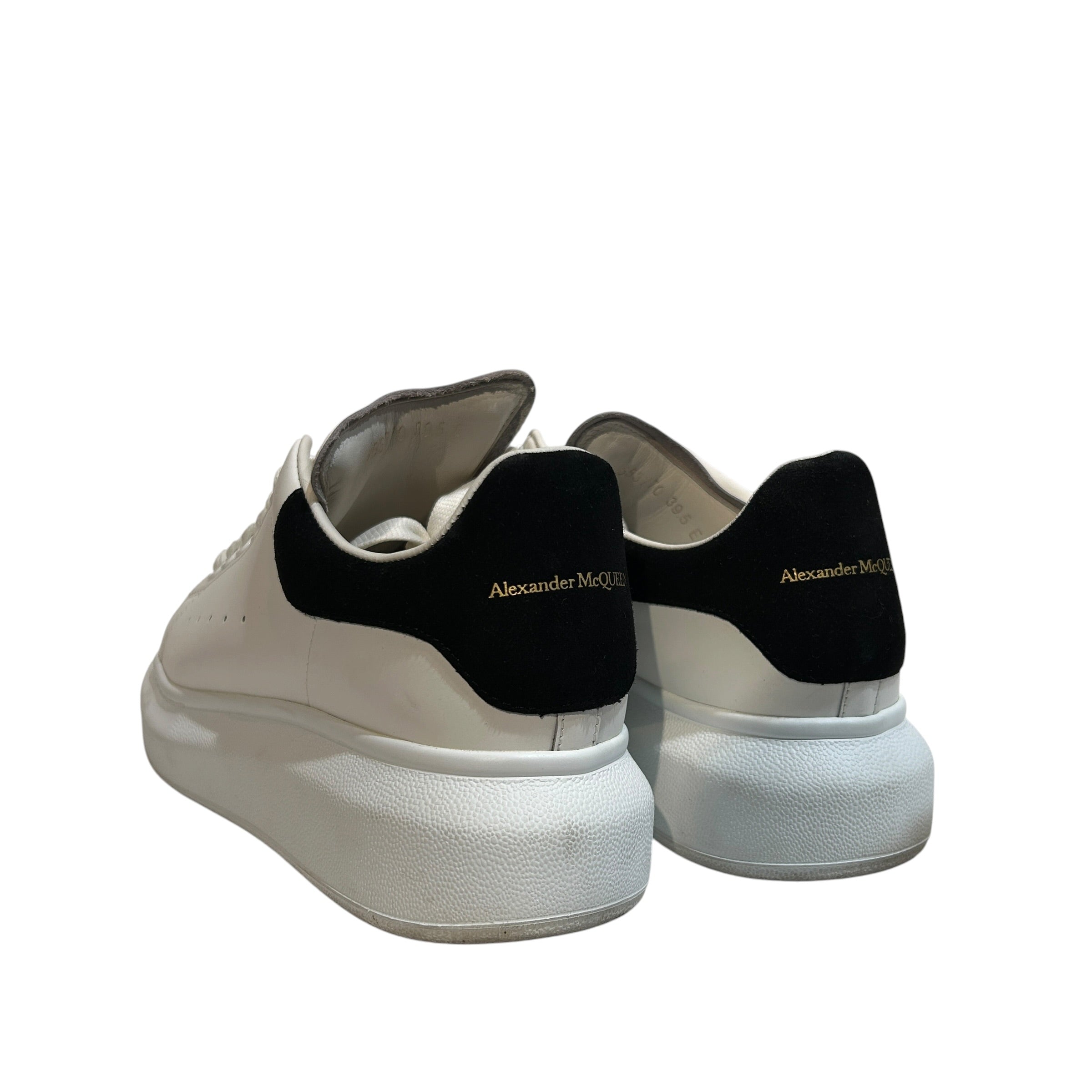Alexander McQueen/Low-Sneakers/EU 39.5/Leather/WHT/BLACK HEEL view 2