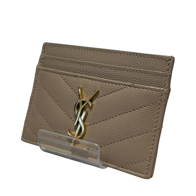 YVES SAINT LAURENT/Wallet/OS/Leather/BEG/YSL GAIN DE POUDRE WALLT