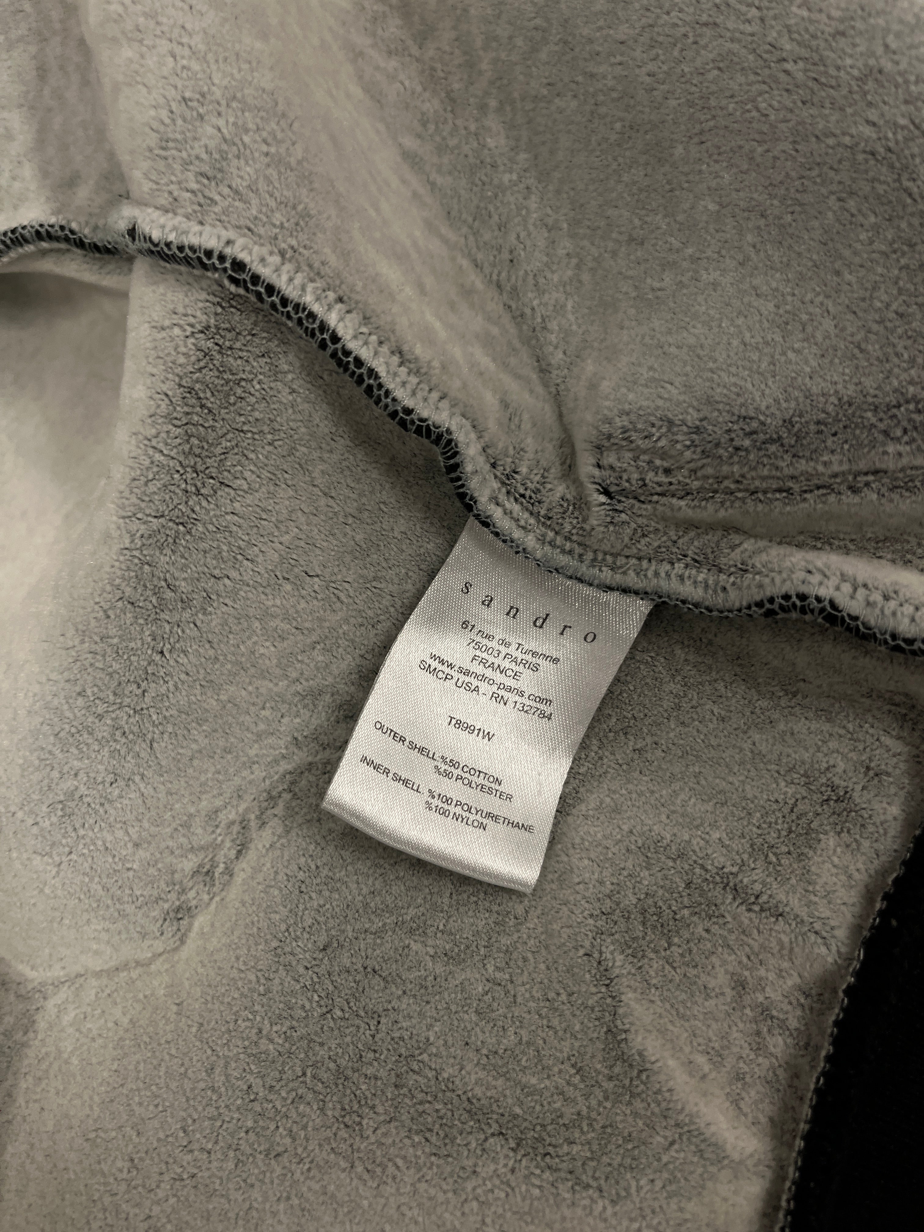 sandro/Zip Up Hoodie/M/Cotton/BLK/ view 4