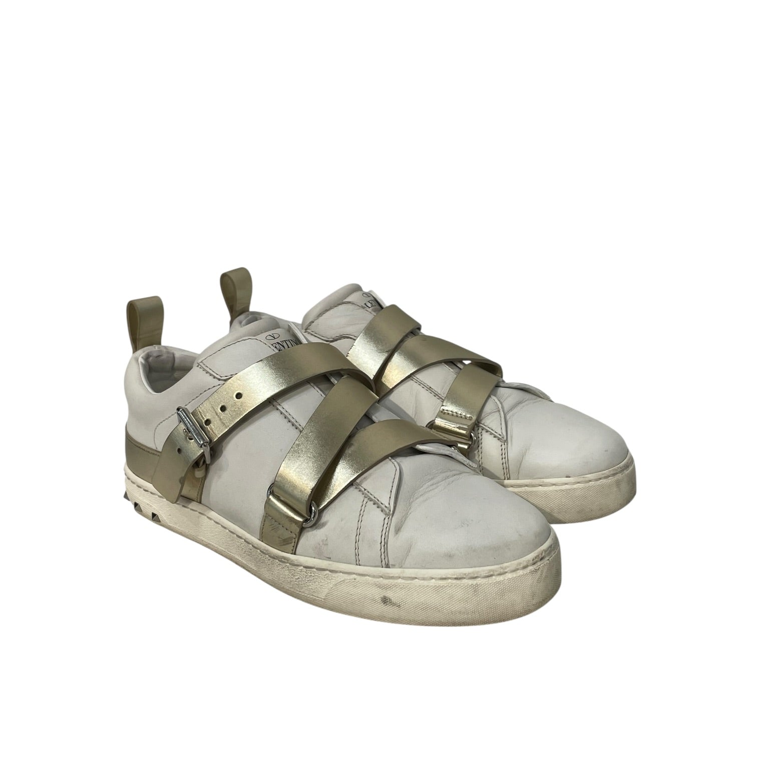 VALENTINO/Low-Sneakers/EU 37/Leather/WHT/punk leather sneaker view 1