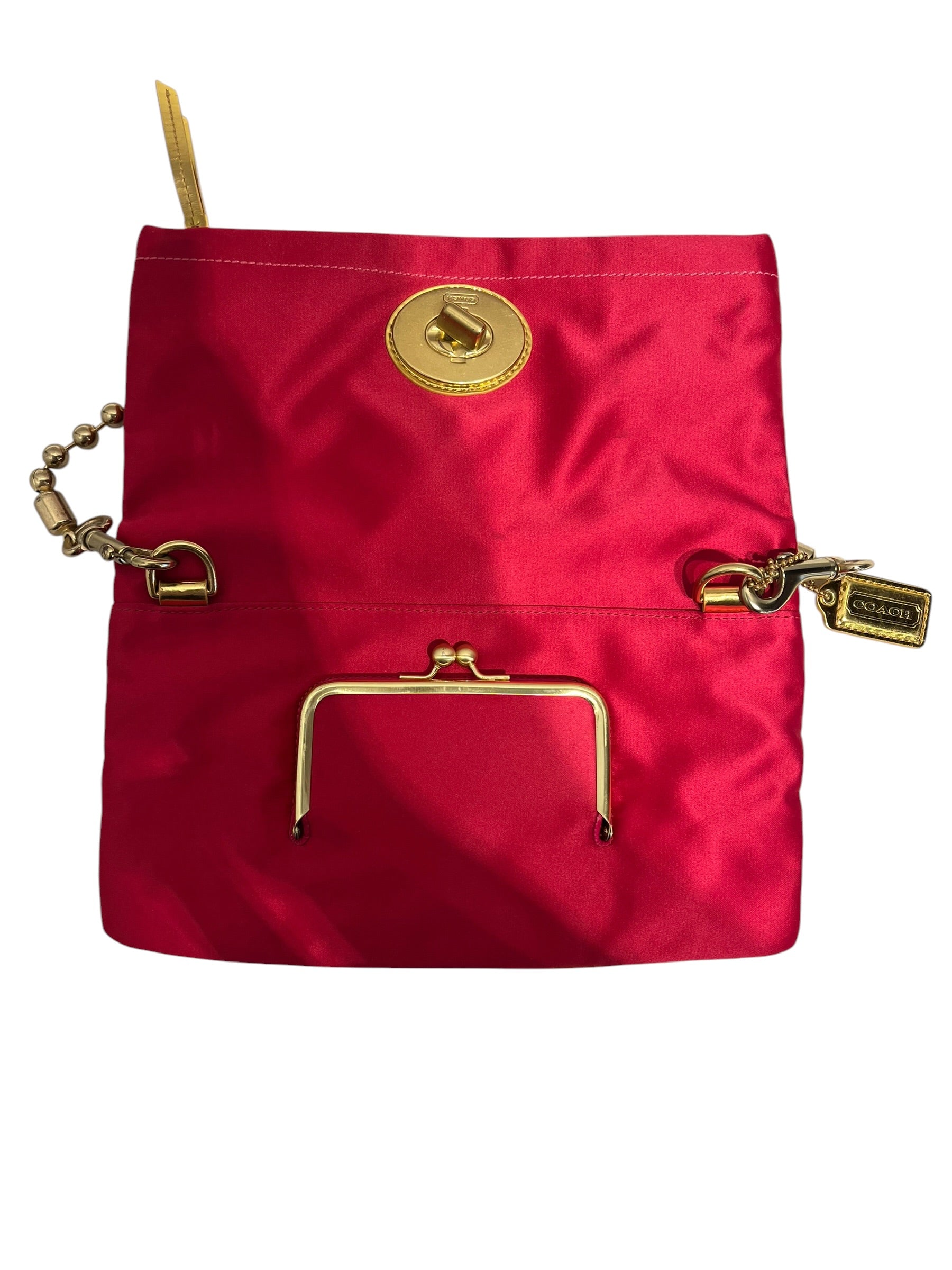 COACH/Bag/PNK/SATIN AMANDA FOLD OVER view 3