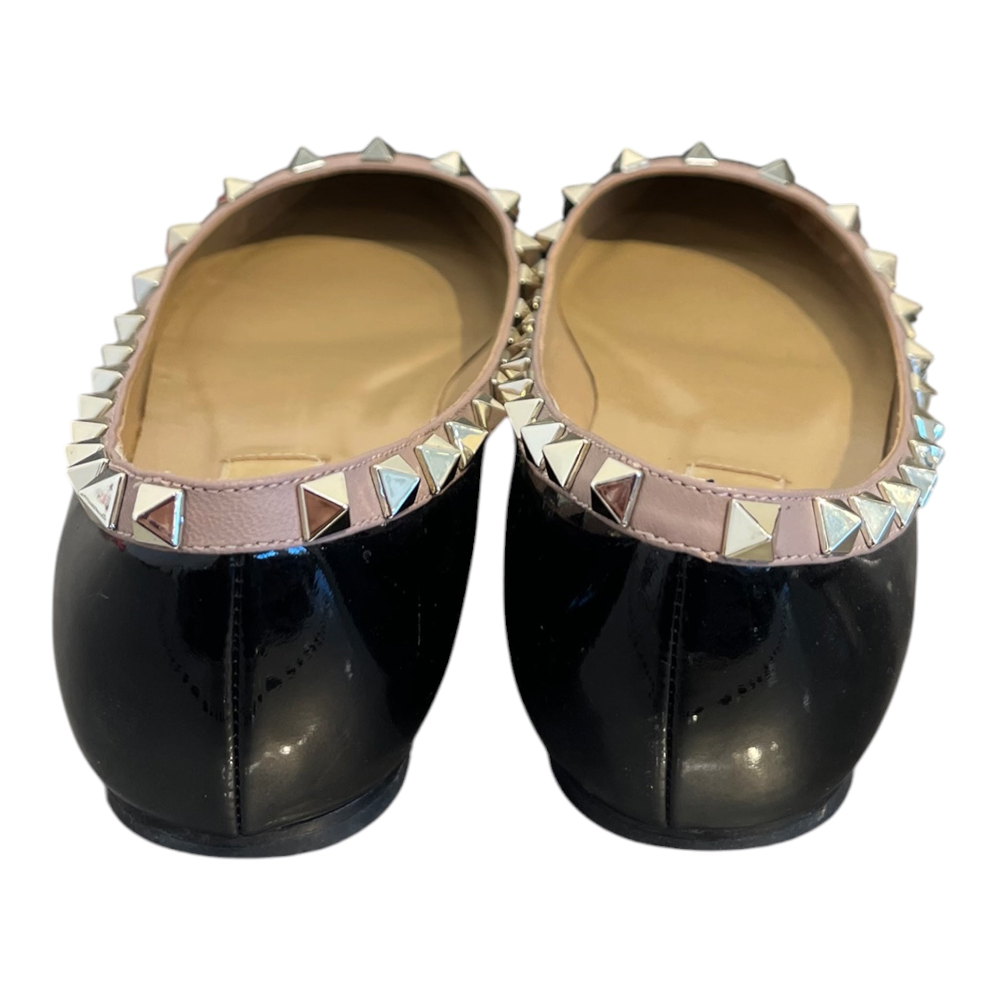 VALENTINO/Flat Shoes/US 7.5/BLK/Gold Studded view 3