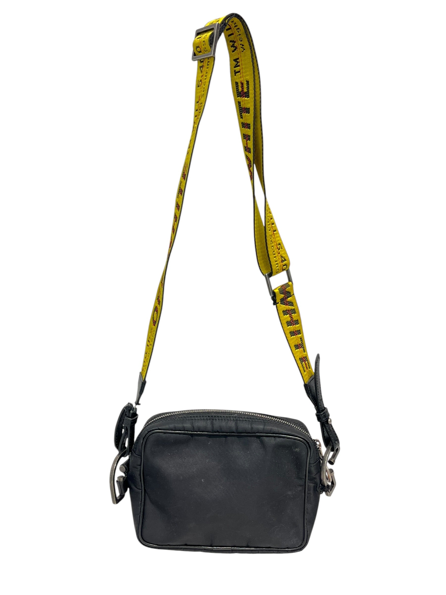 OFF-WHITE/Cross Body Bag/Nylon/BLK/industrial strap/rectangle bag view 3