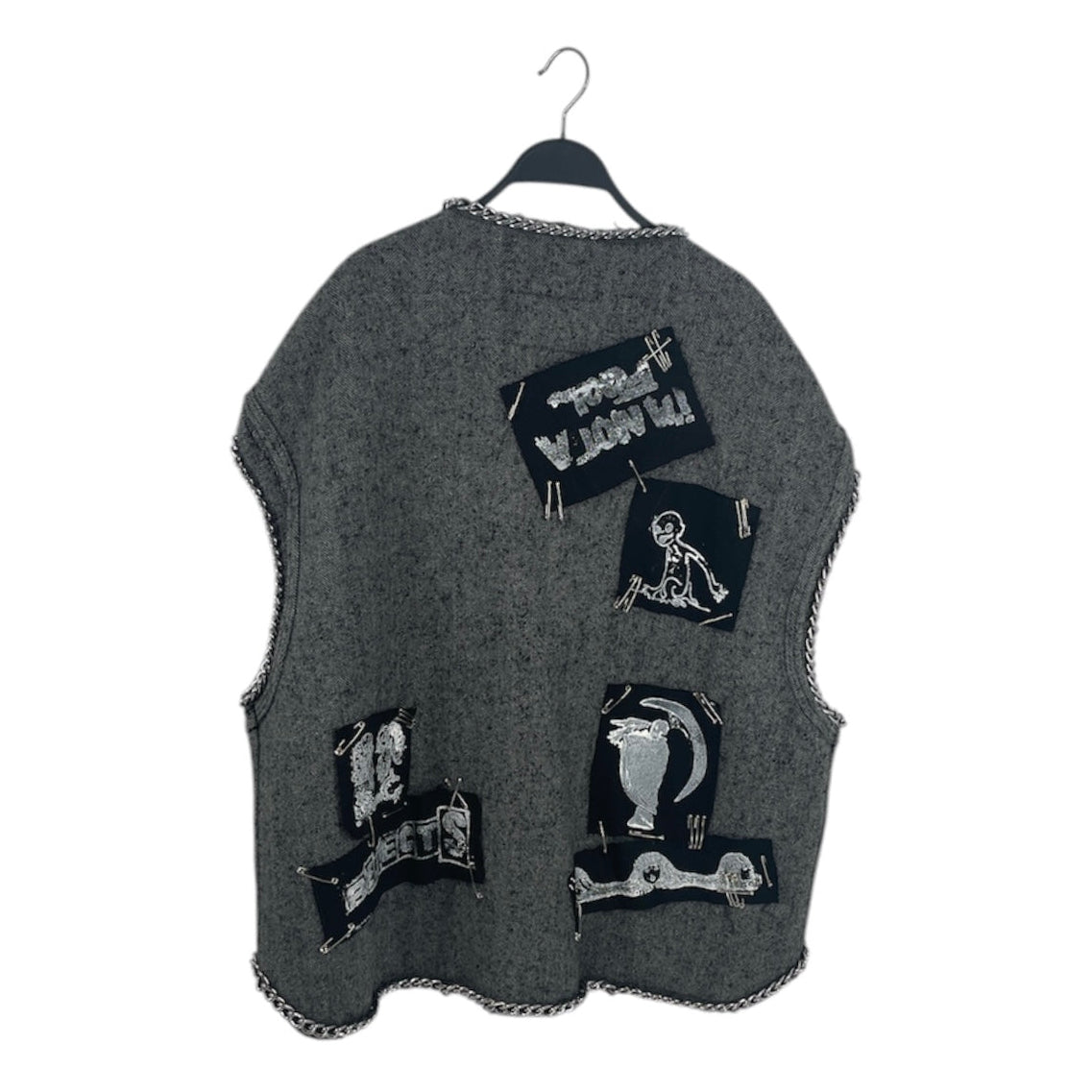 R13/Vest/L/Wool/GRY/HERRINGBONE SLEEVELESS JACKET view 2