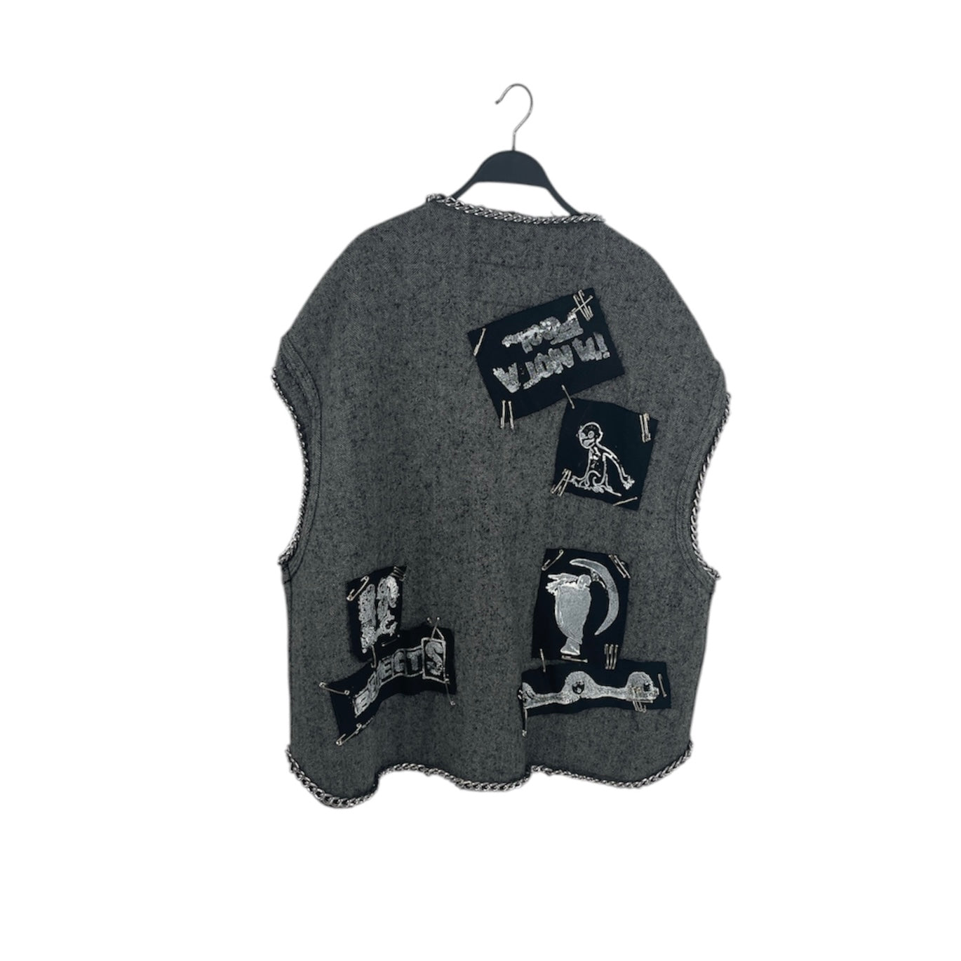 R13/Vest/L/Wool/GRY/HERRINGBONE SLEEVELESS JACKET view 2