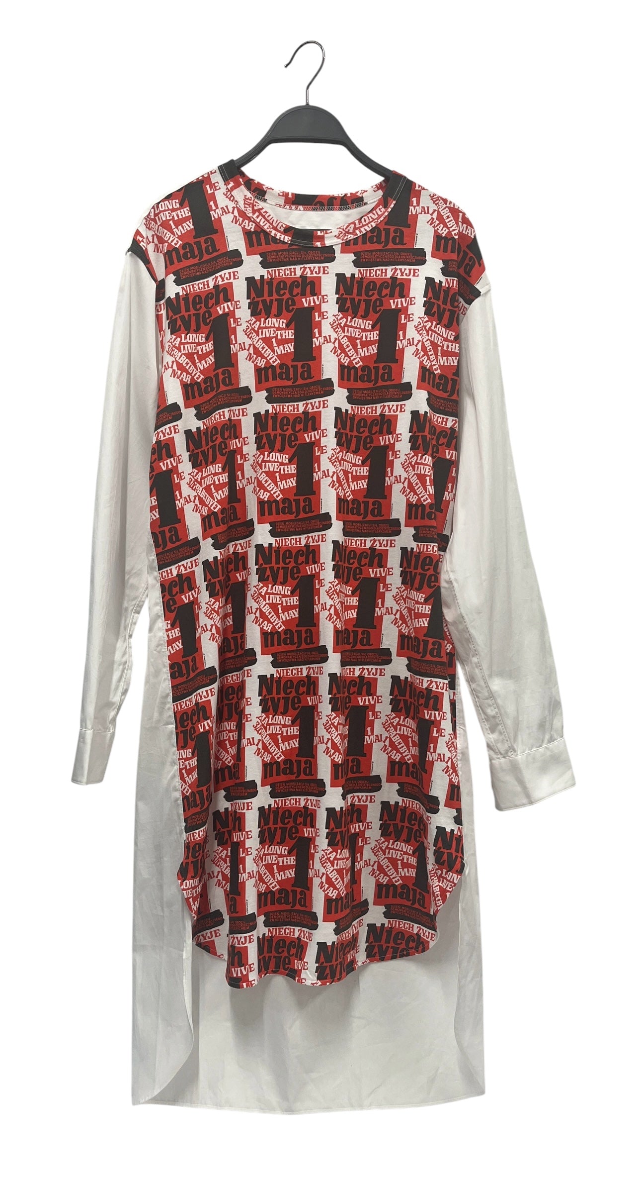 COMME des GARCONS SHIRT/LS Dress/M/All Over Print/Cotton/RED/Maxi Length/NIECHZYJE MAJA view 1