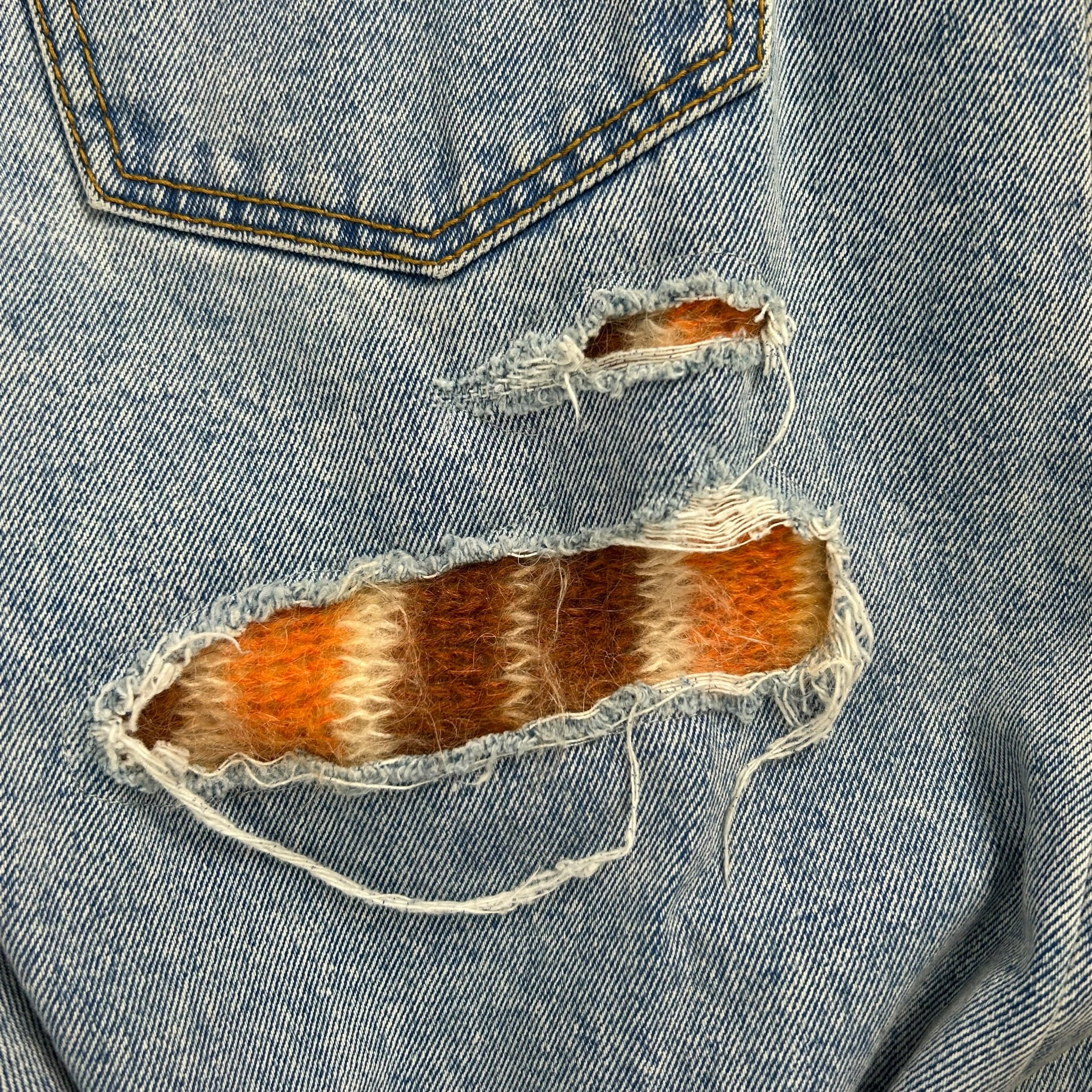 MARNI/Straight Pants/46/Denim/BLU/Button Fly/Patches with  mohair view 6
