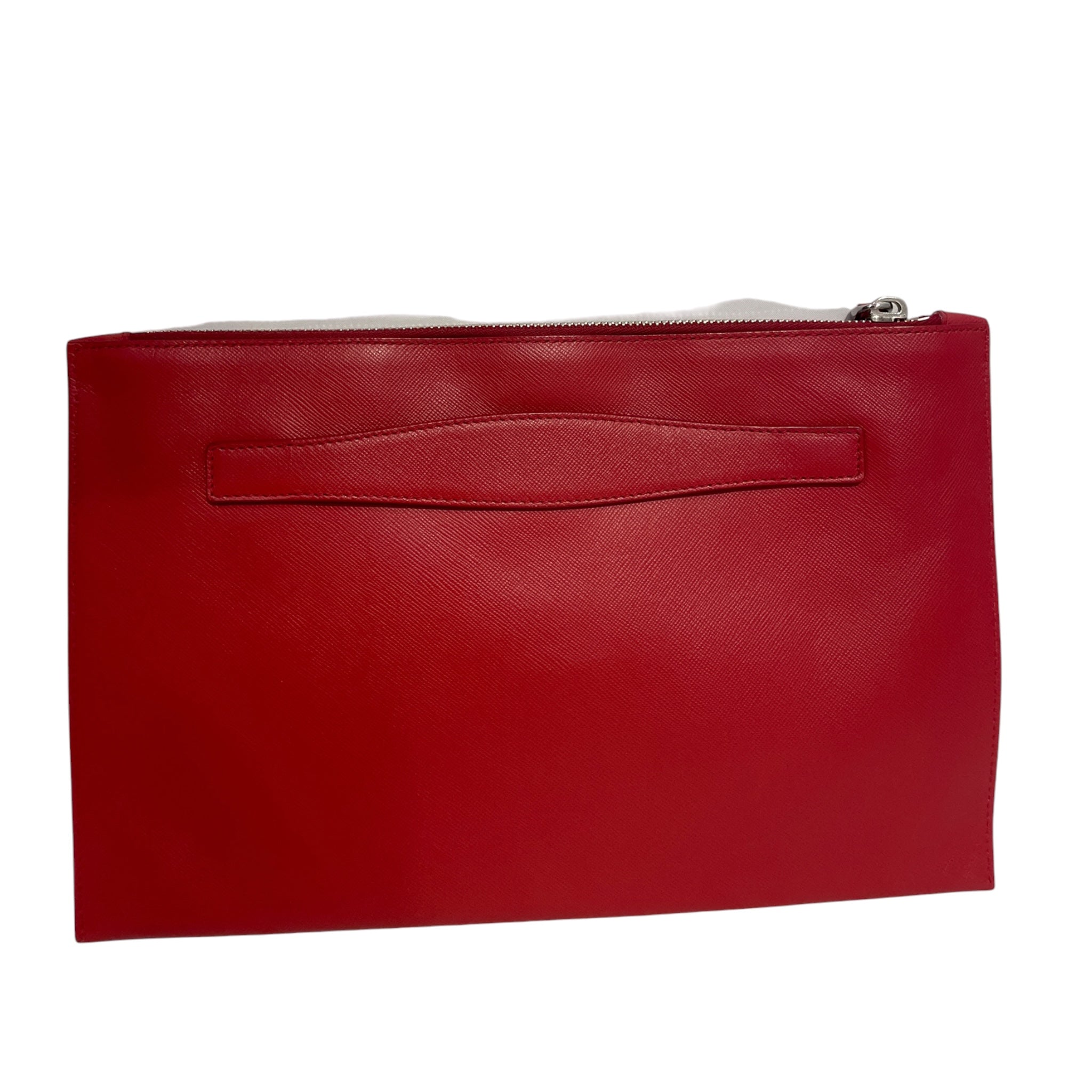 PRADA/Clutch Bag/Leather/RED/Lux Clutch view 2
