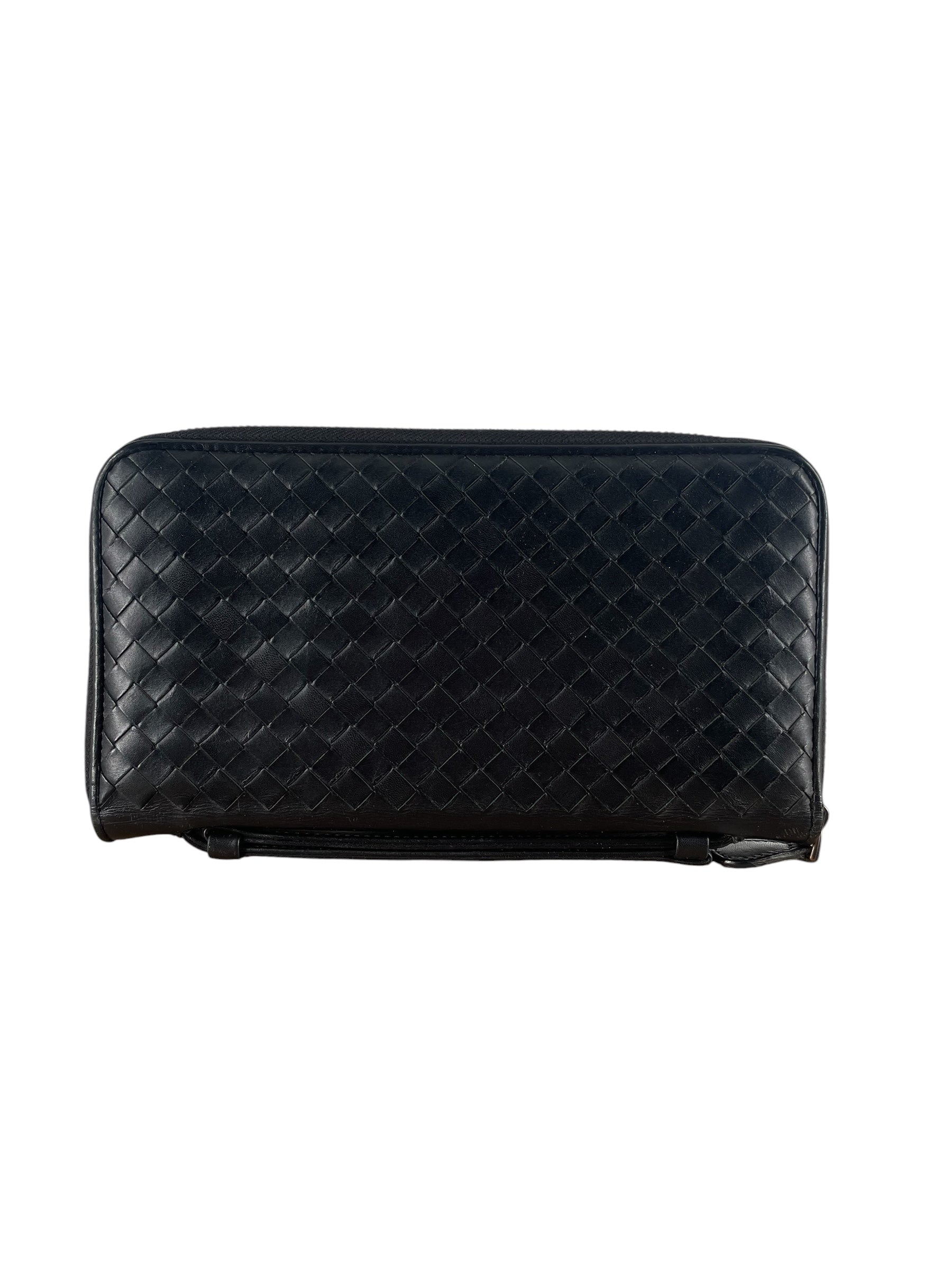 BOTTEGA VENETA/Clutch Bag/Leather/BLK/B00828889S HANDLE ON TOP view 2