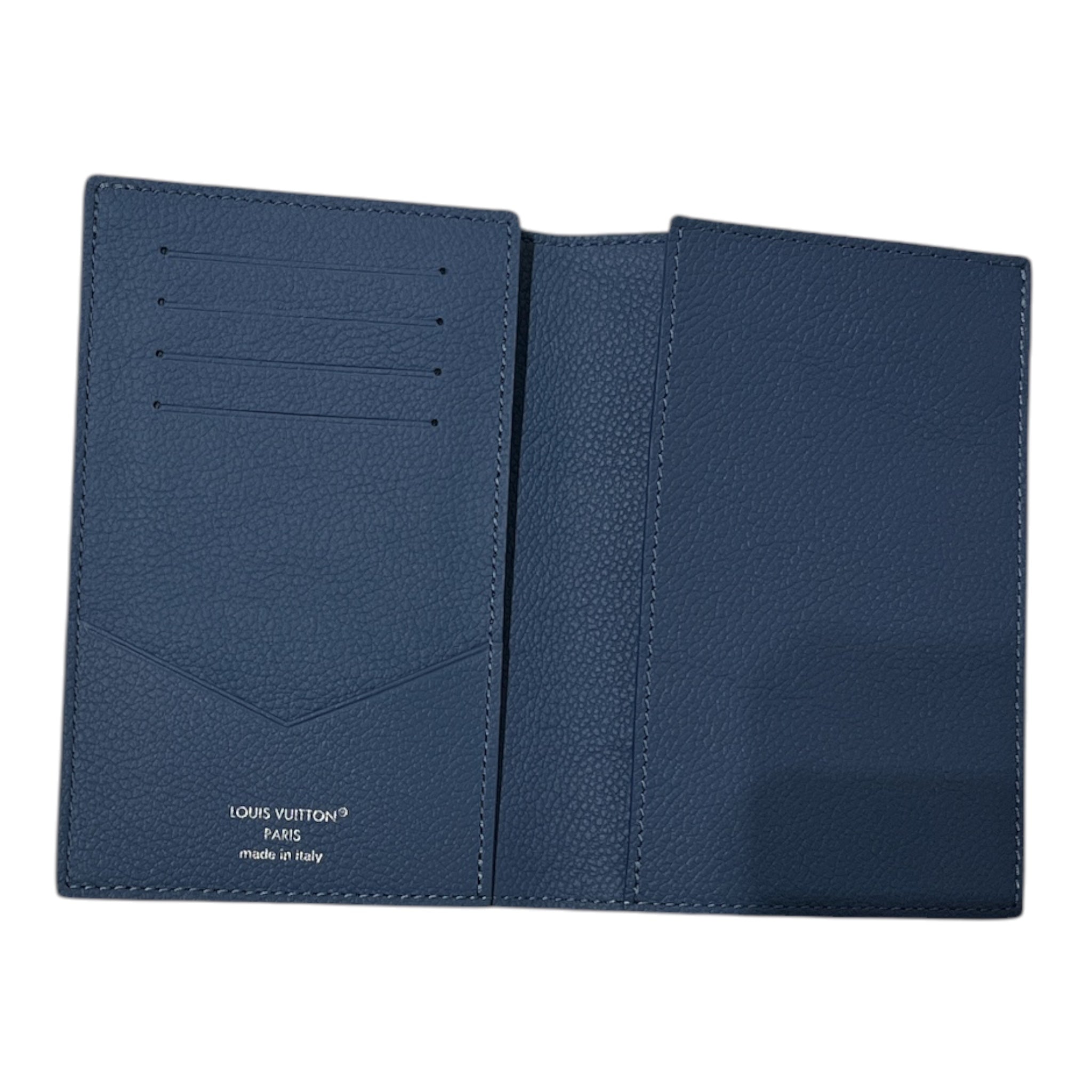 LOUIS VUITTON/Wallet/Graphic/Leather/BLU/M's/PASSPORT HOLDER MARQUE view 3