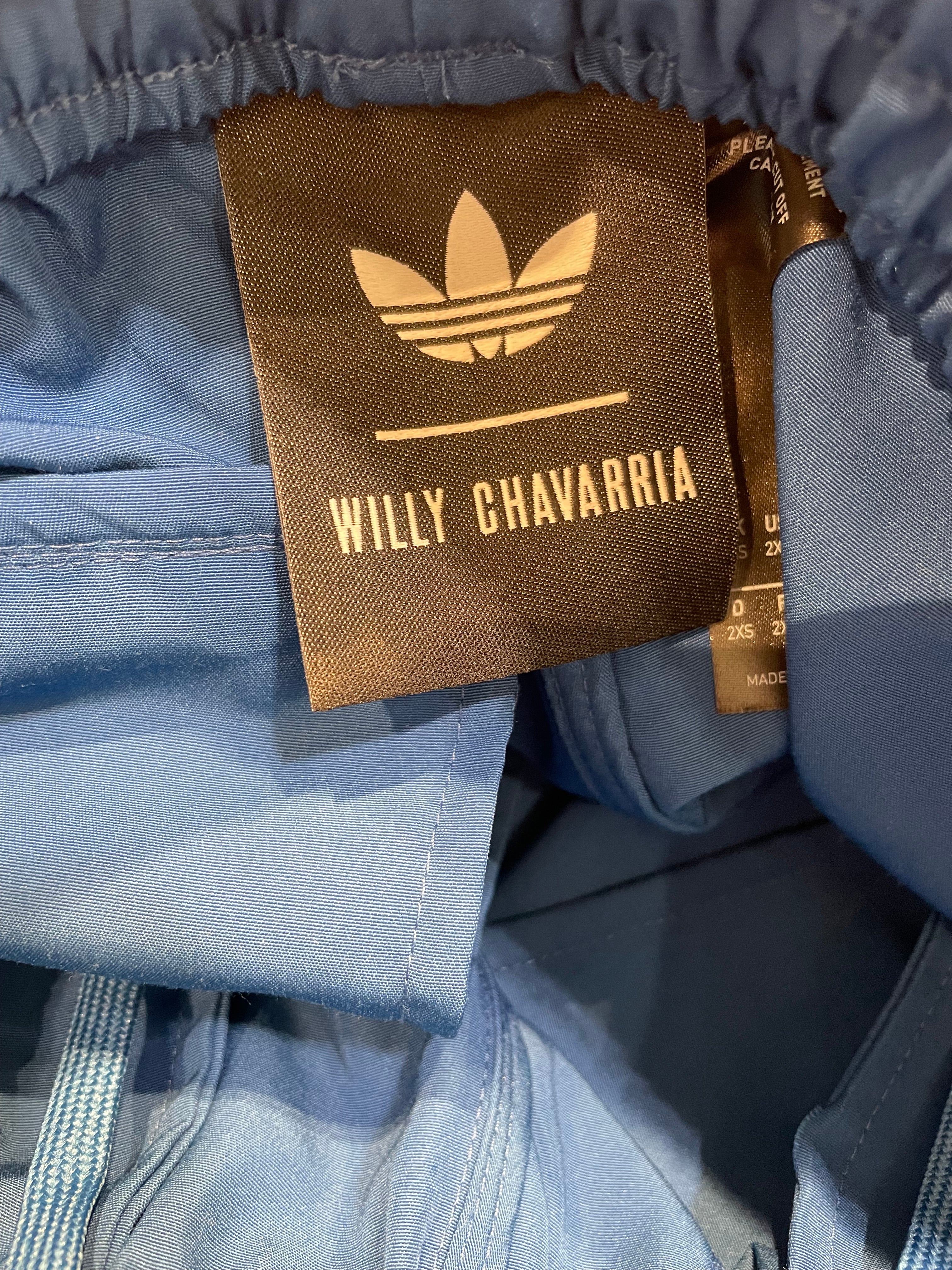 adidas/WILLY CHAVARRIA/Pants/XXS/Polyester/BLU/PLEATED TRACK BOTTOMS view 3