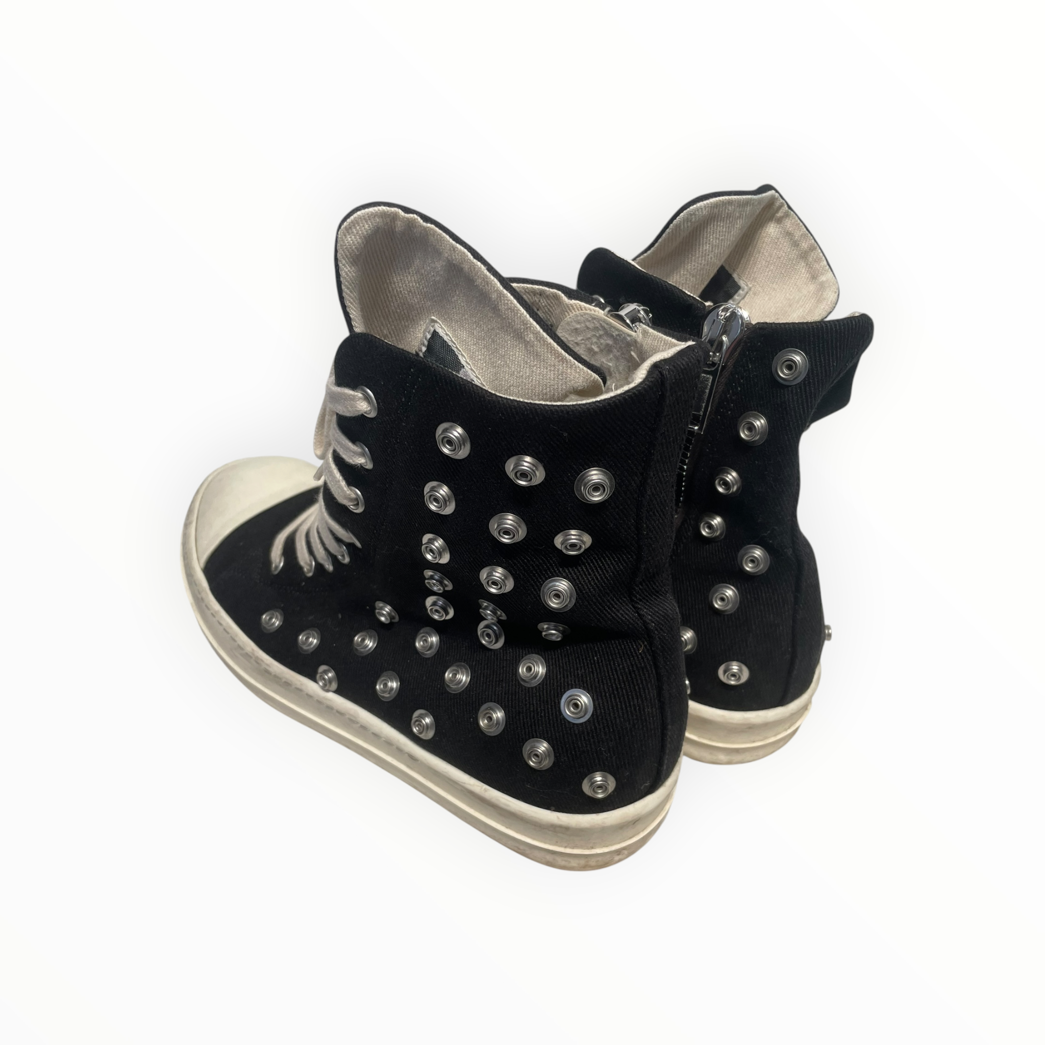 RICK OWENS DRKSHDW/Hi-Sneakers/EU 42/Cotton/BLK/studded view 2