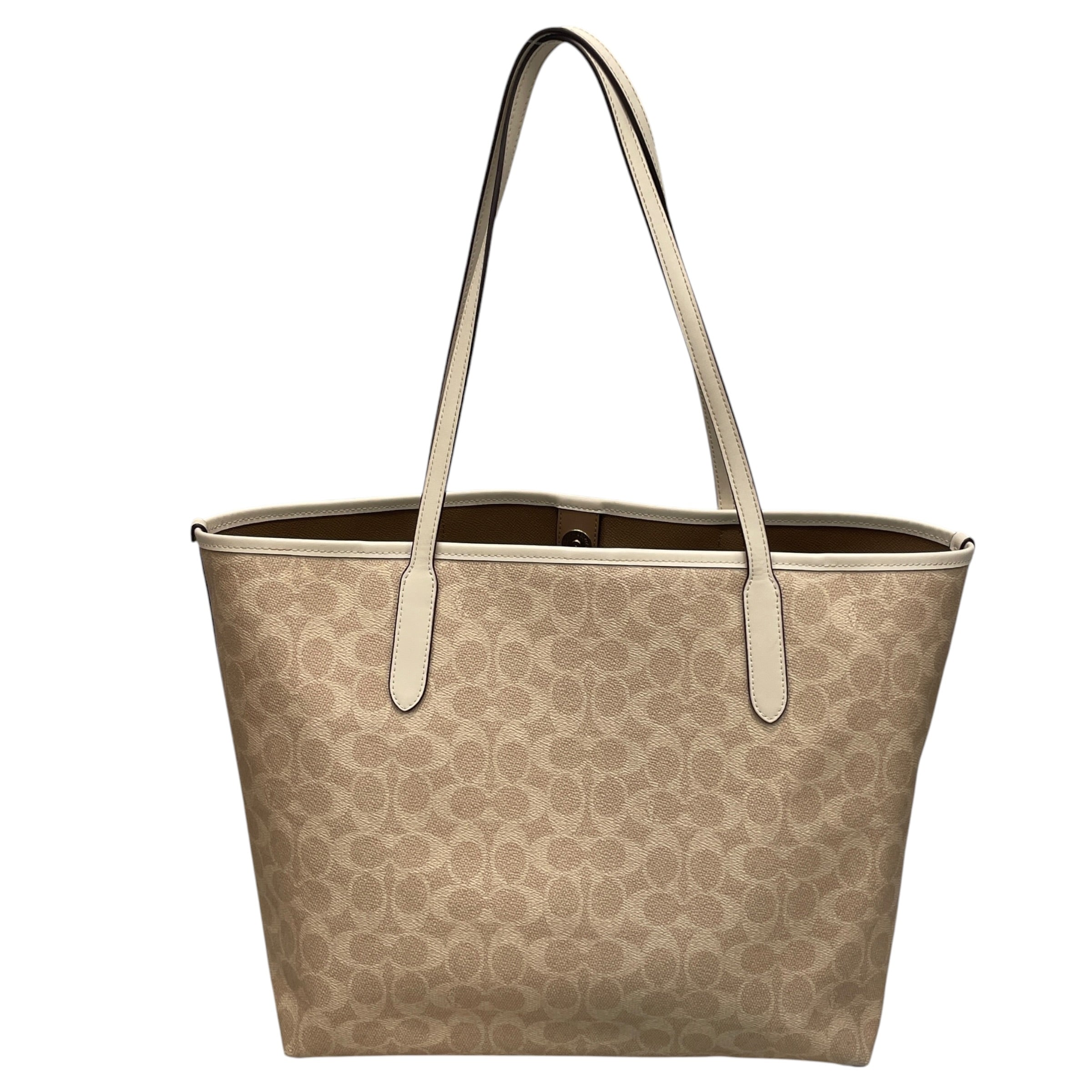 COACH/Tote Bag/Monogram/Leather/CRM/CITY TOTE BAG view 2