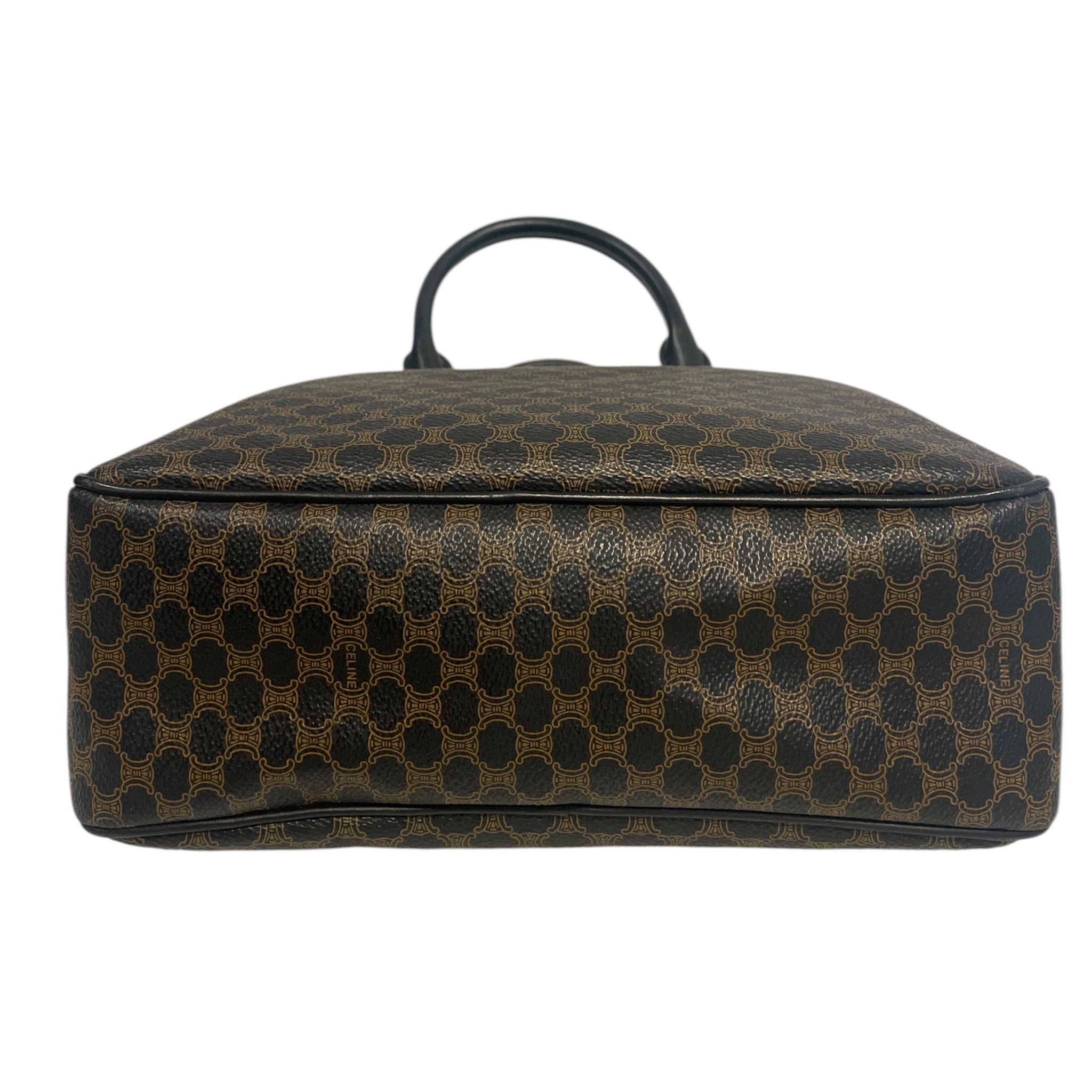 CELINE/Boston Bag/Monogram/Leather/BRW/VTG MACADAM BOSTON BAG view 3
