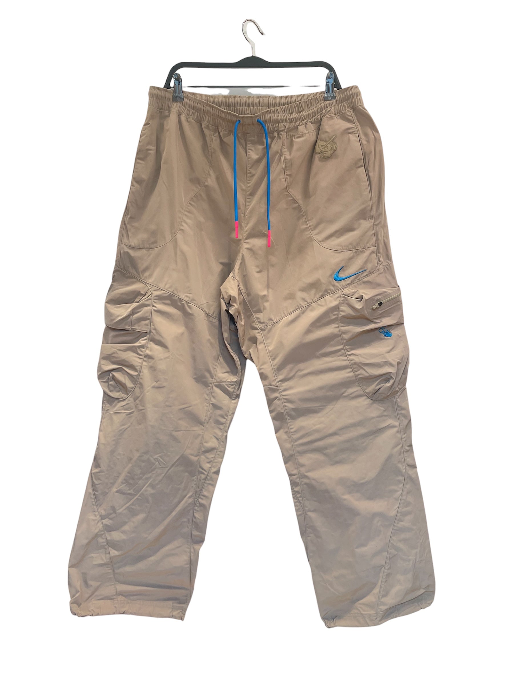 NIKE/OFF-WHITE/Pants/XL/Nylon/BEG/ofwhite 003 bttms blu draw str view 1