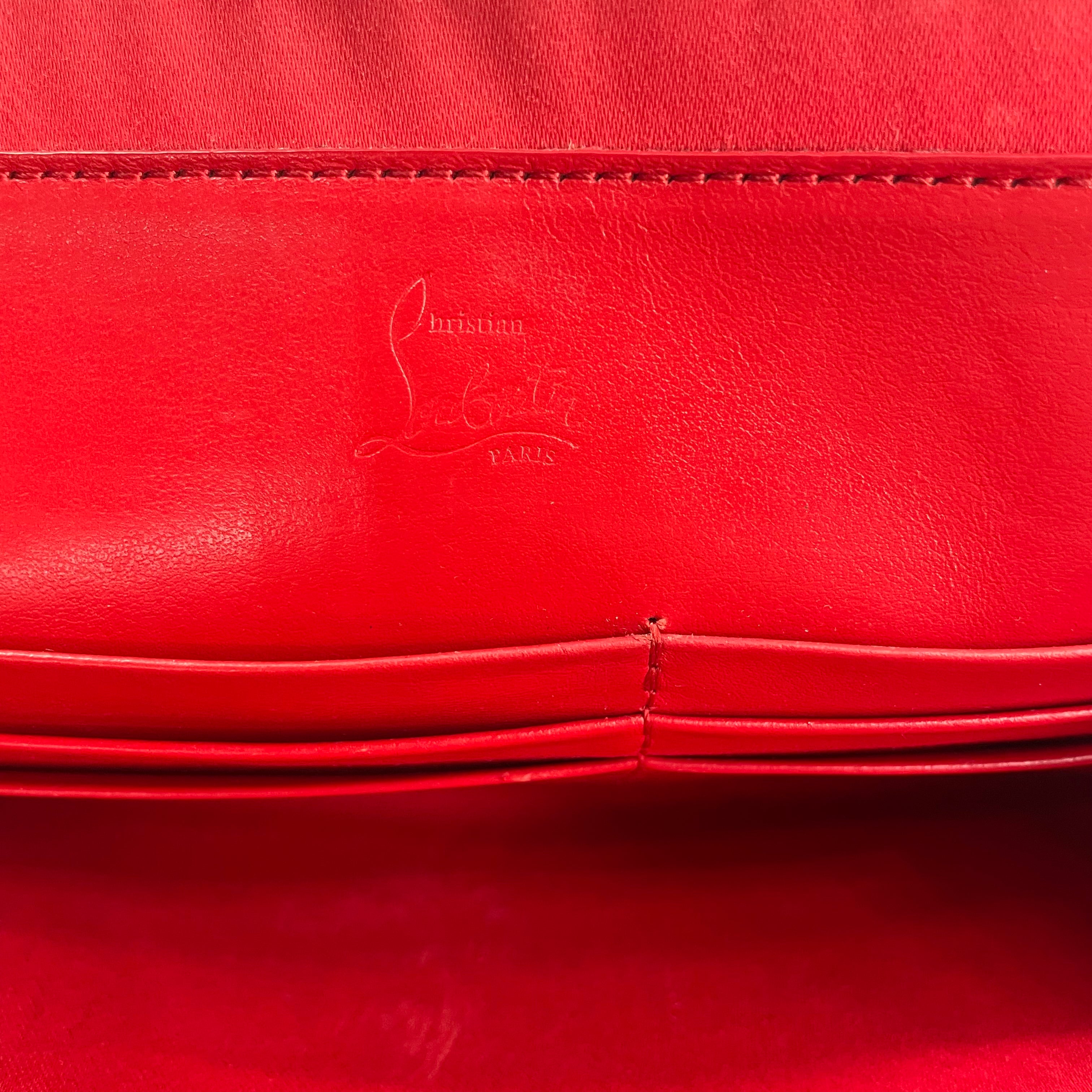 Christian Louboutin/Cross Body Bag/Polyester/BLK/RUBBER SPIKES SILVER CL LOGO view 7