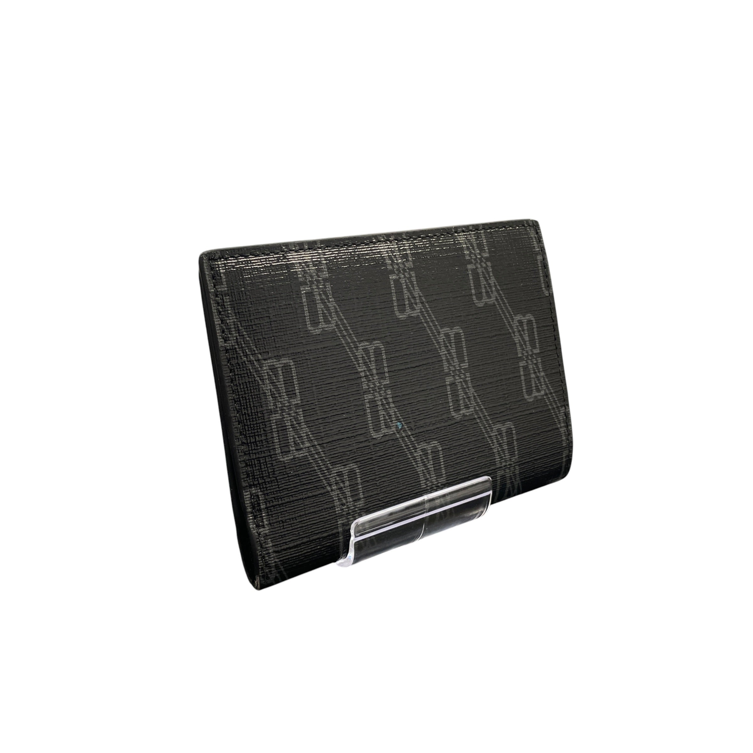 BALENCIAGA/Bifold Wallet/All Over Print/Leather/BLK/signature vertical bifold view 2